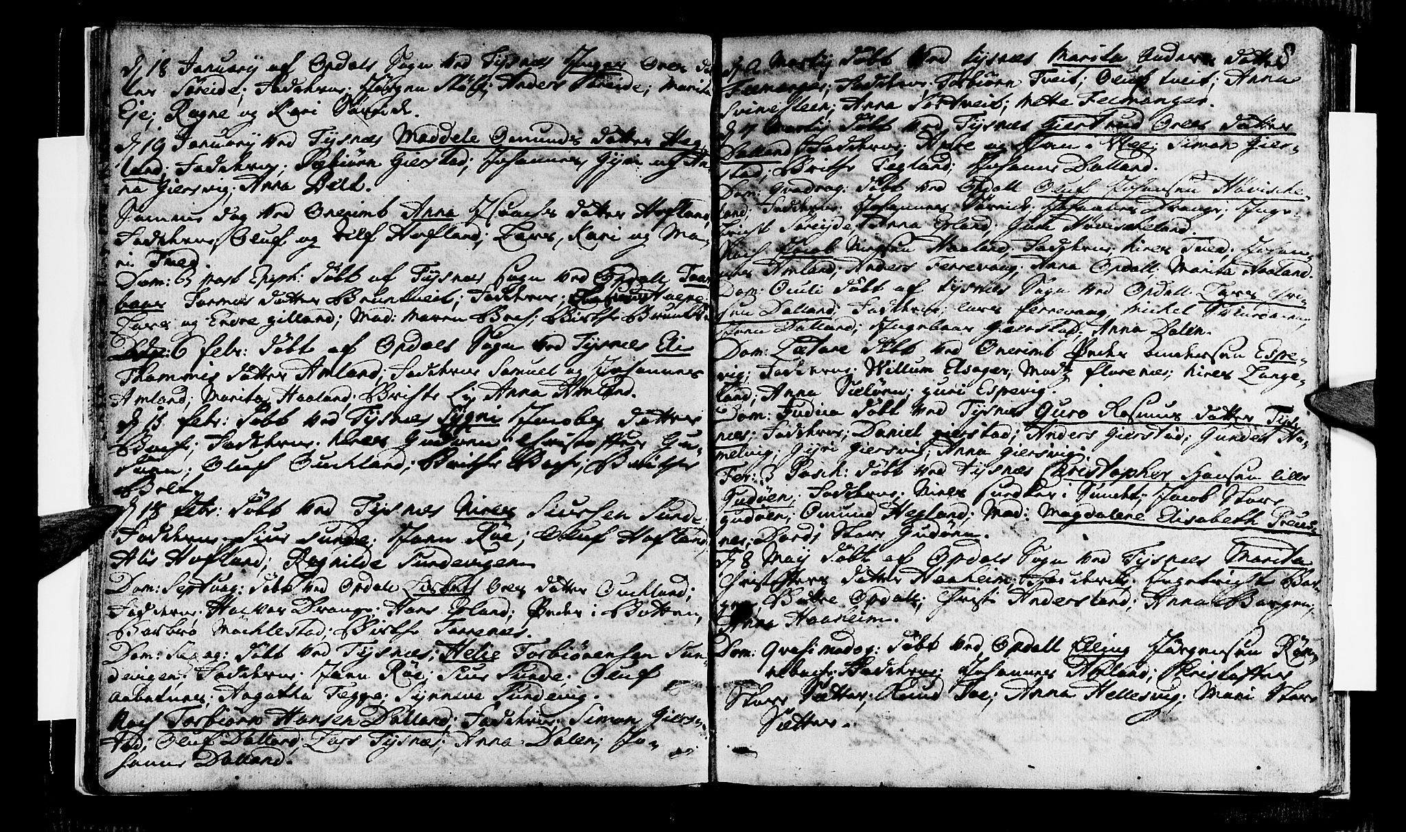 Tysnes sokneprestembete, SAB/A-78601/H/Haa: Parish register (official) no. A 1, 1723-1731, p. 8