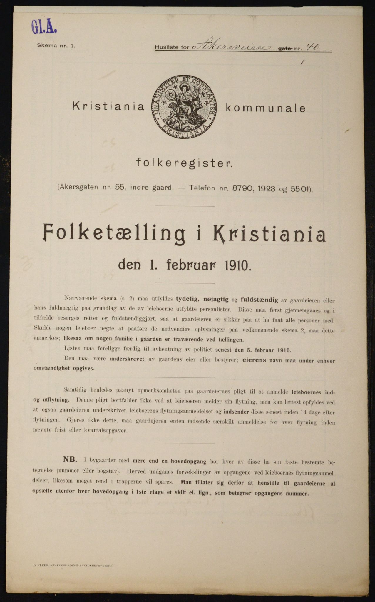 OBA, Municipal Census 1910 for Kristiania, 1910, p. 993