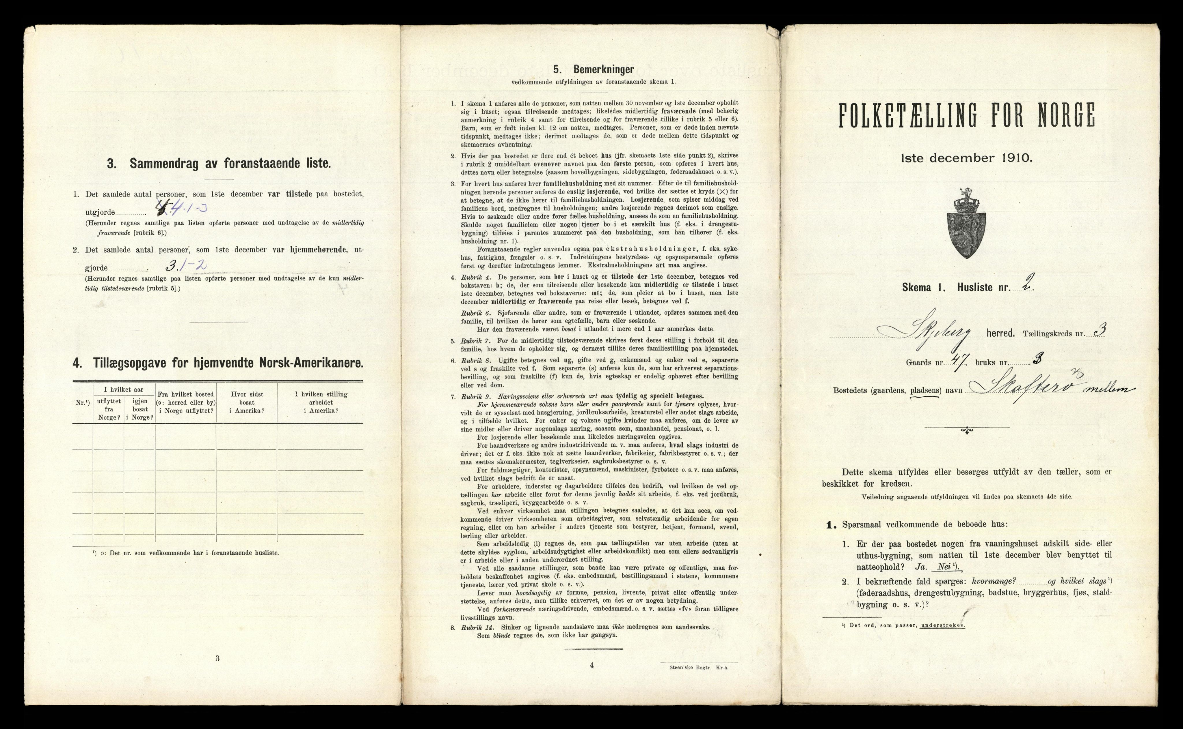 RA, 1910 census for Skjeberg, 1910, p. 380