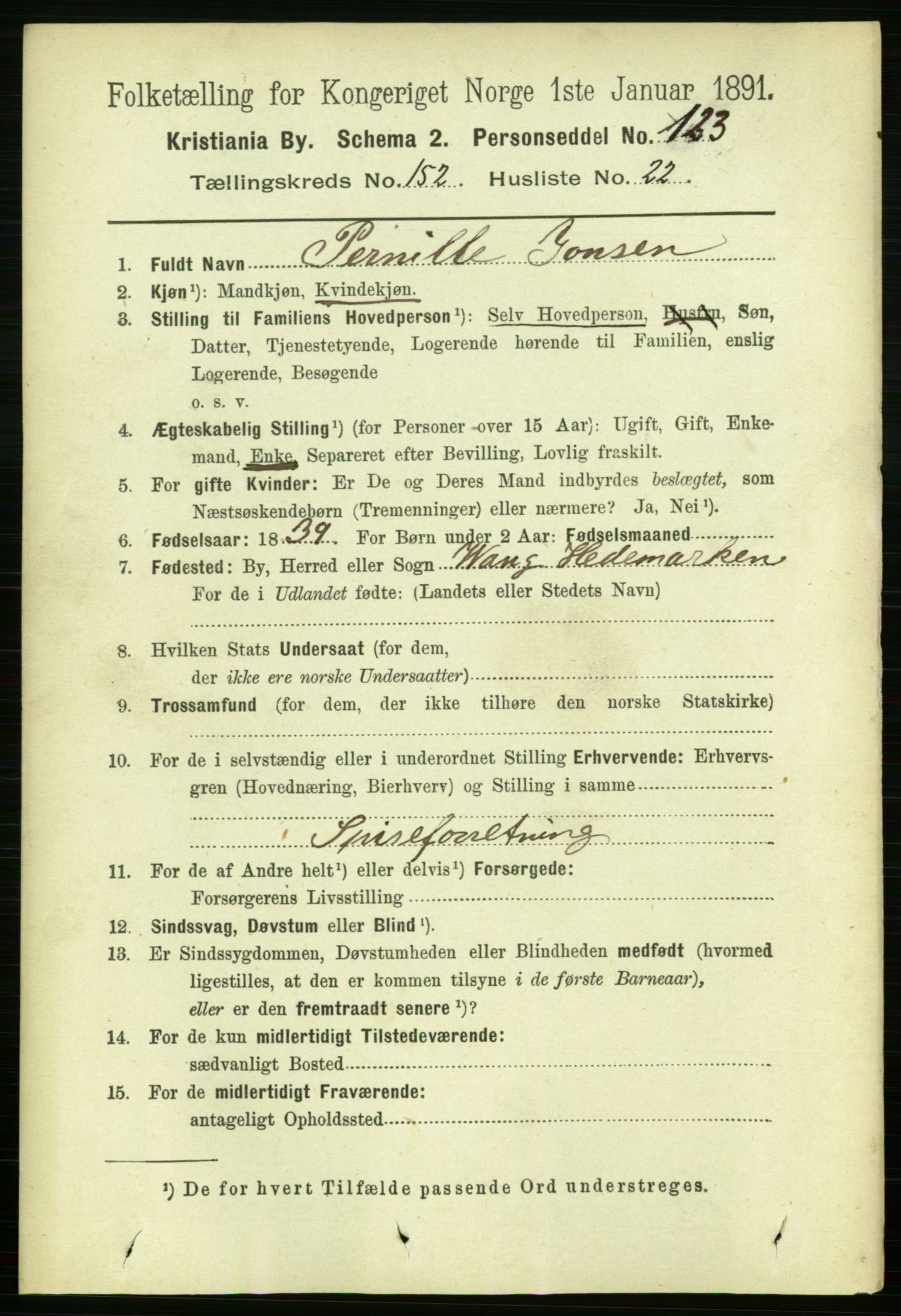 RA, 1891 census for 0301 Kristiania, 1891, p. 85965