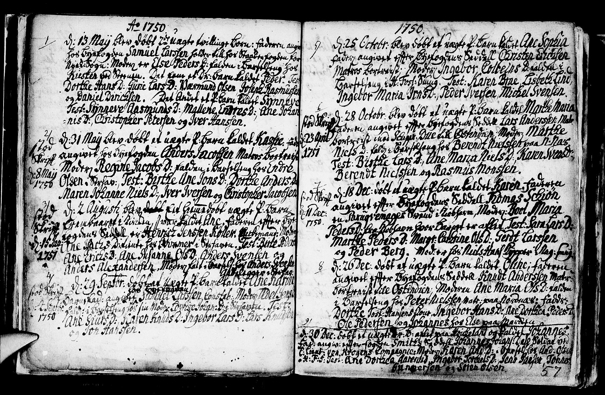 Nykirken Sokneprestembete, SAB/A-77101/H/Haa/L0001: Parish register (official) no. A 1, 1668-1820, p. 57