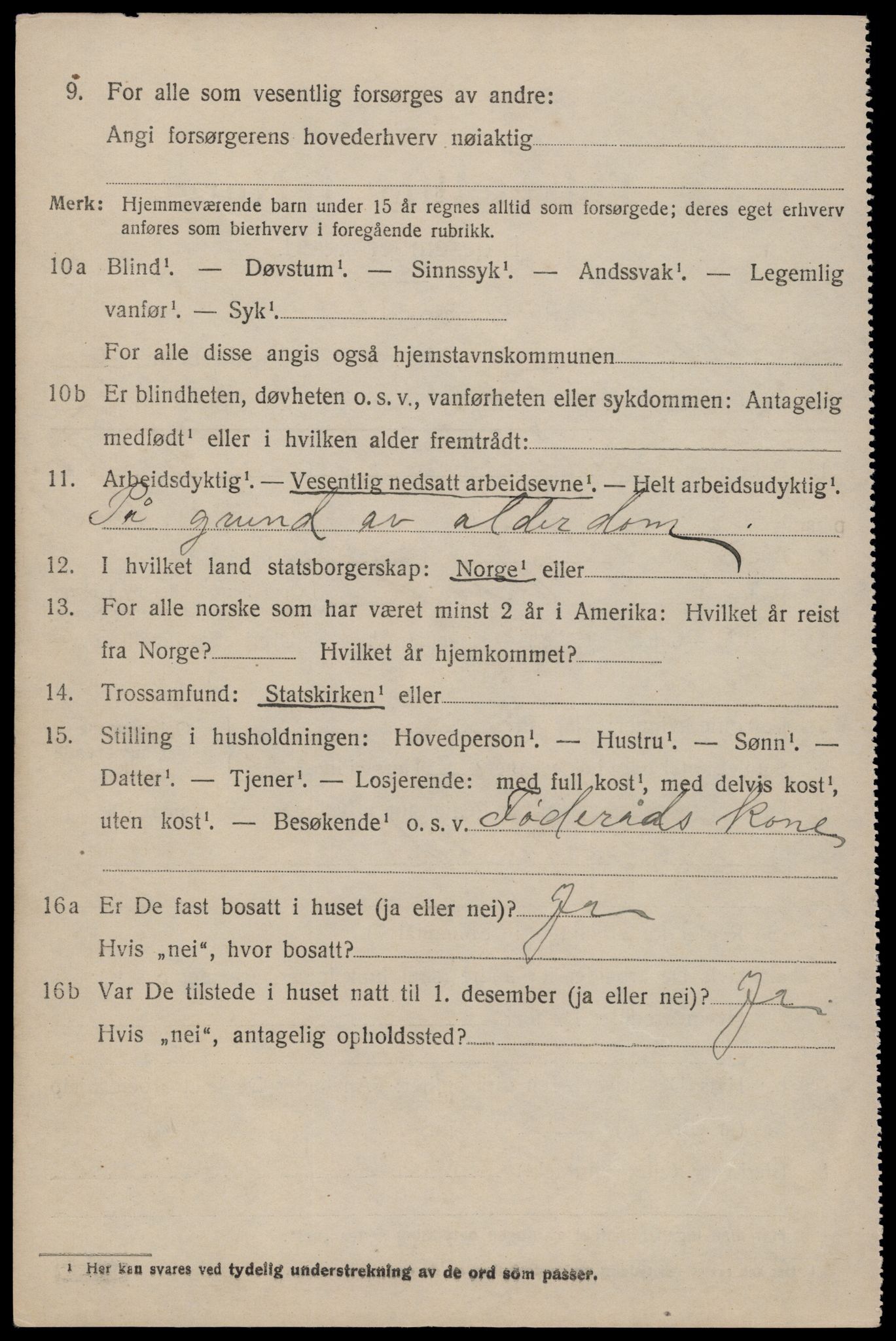 SAST, 1920 census for Strand, 1920, p. 4465