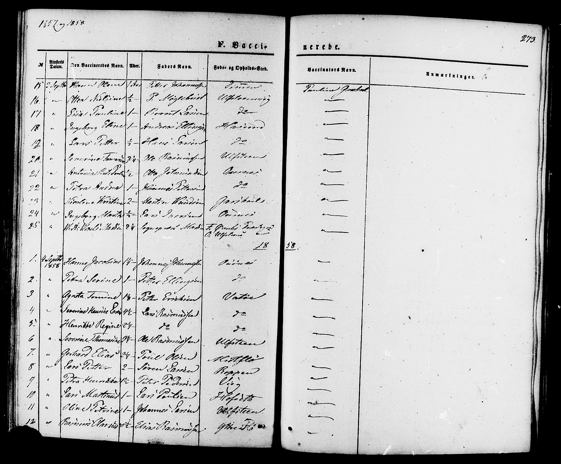 Ministerialprotokoller, klokkerbøker og fødselsregistre - Møre og Romsdal, AV/SAT-A-1454/509/L0105: Parish register (official) no. 509A03, 1848-1882, p. 273