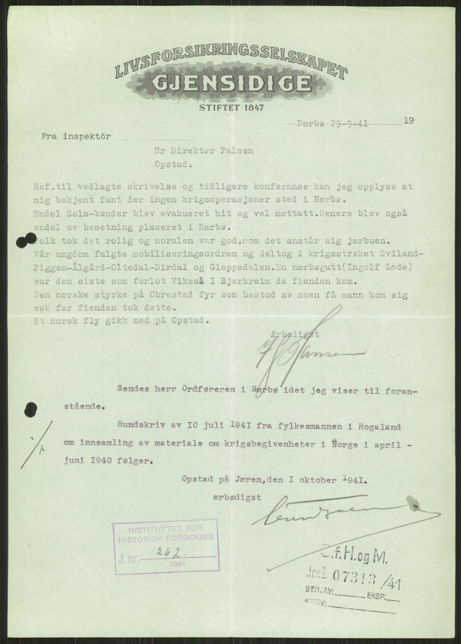 Forsvaret, Forsvarets krigshistoriske avdeling, AV/RA-RAFA-2017/Y/Ya/L0015: II-C-11-31 - Fylkesmenn.  Rapporter om krigsbegivenhetene 1940., 1940, p. 118