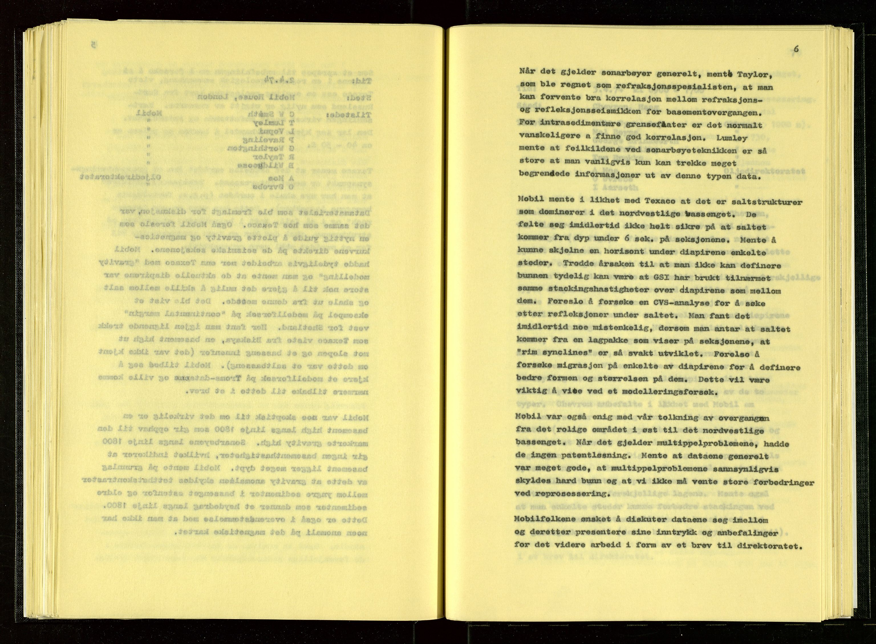 Oljedirektoratet, AV/SAST-A-101366/Aa/L0002: Referatprotokoller, 1974