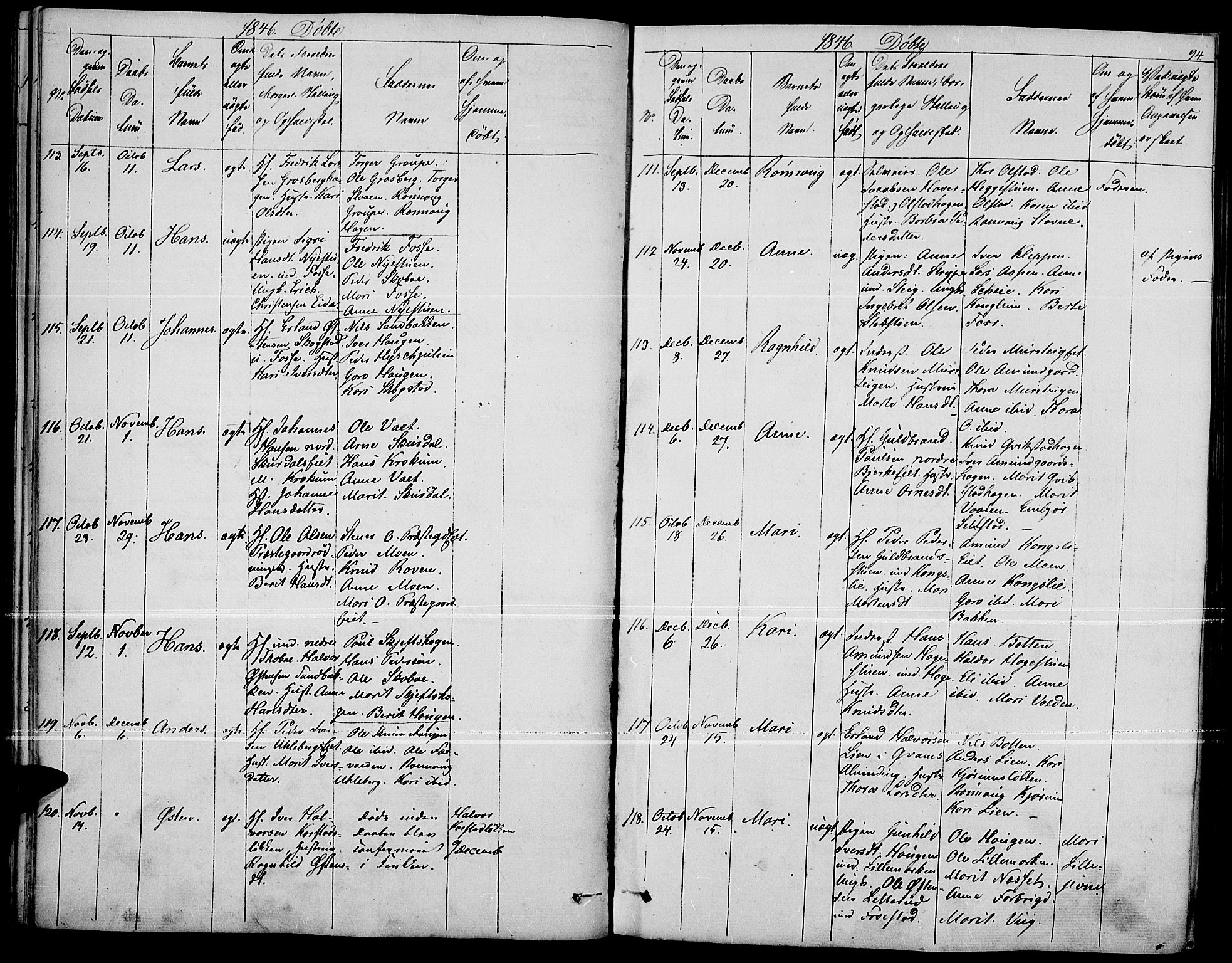 Fron prestekontor, AV/SAH-PREST-078/H/Ha/Haa/L0004: Parish register (official) no. 4, 1839-1848, p. 94