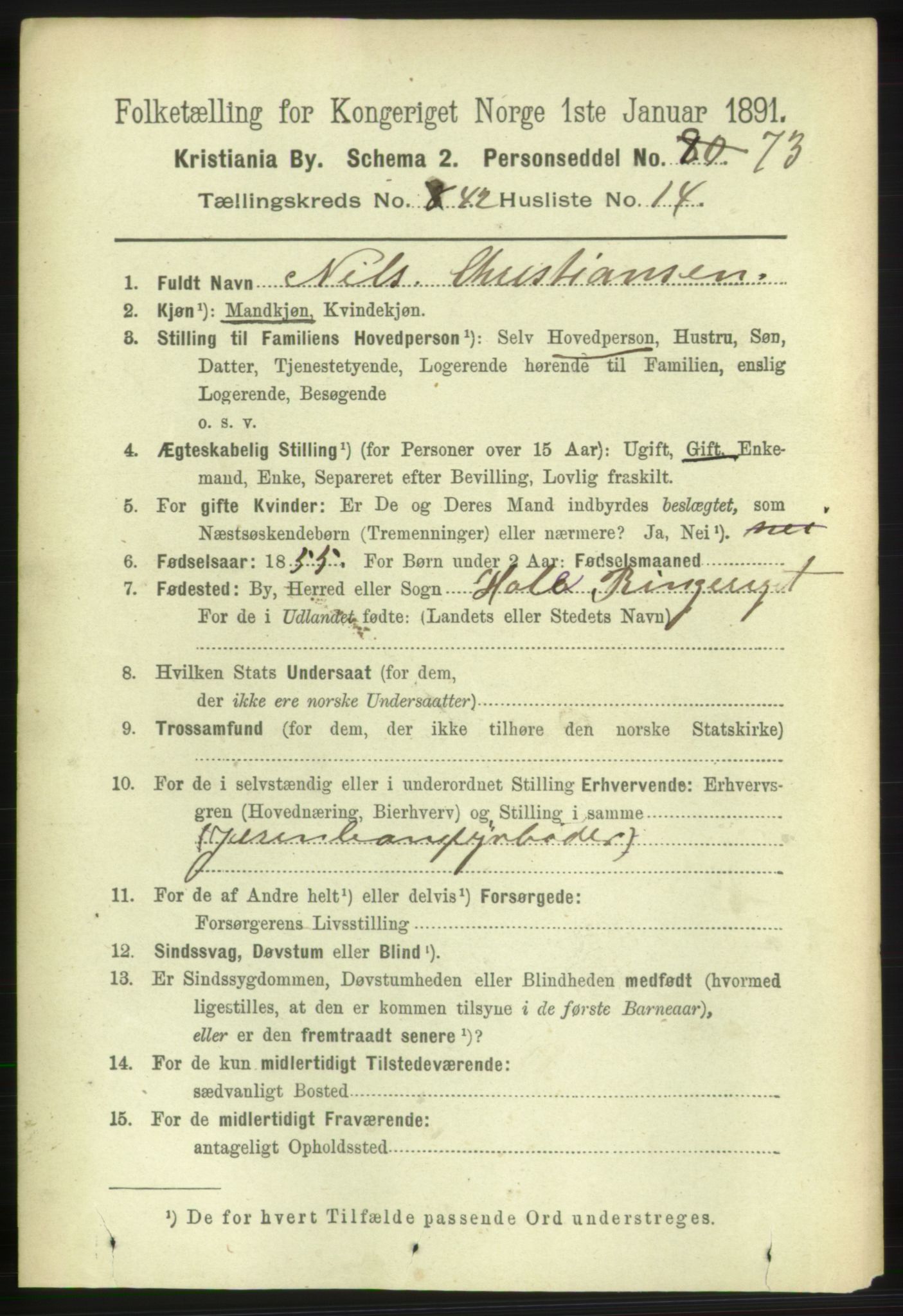 RA, 1891 census for 0301 Kristiania, 1891, p. 25501