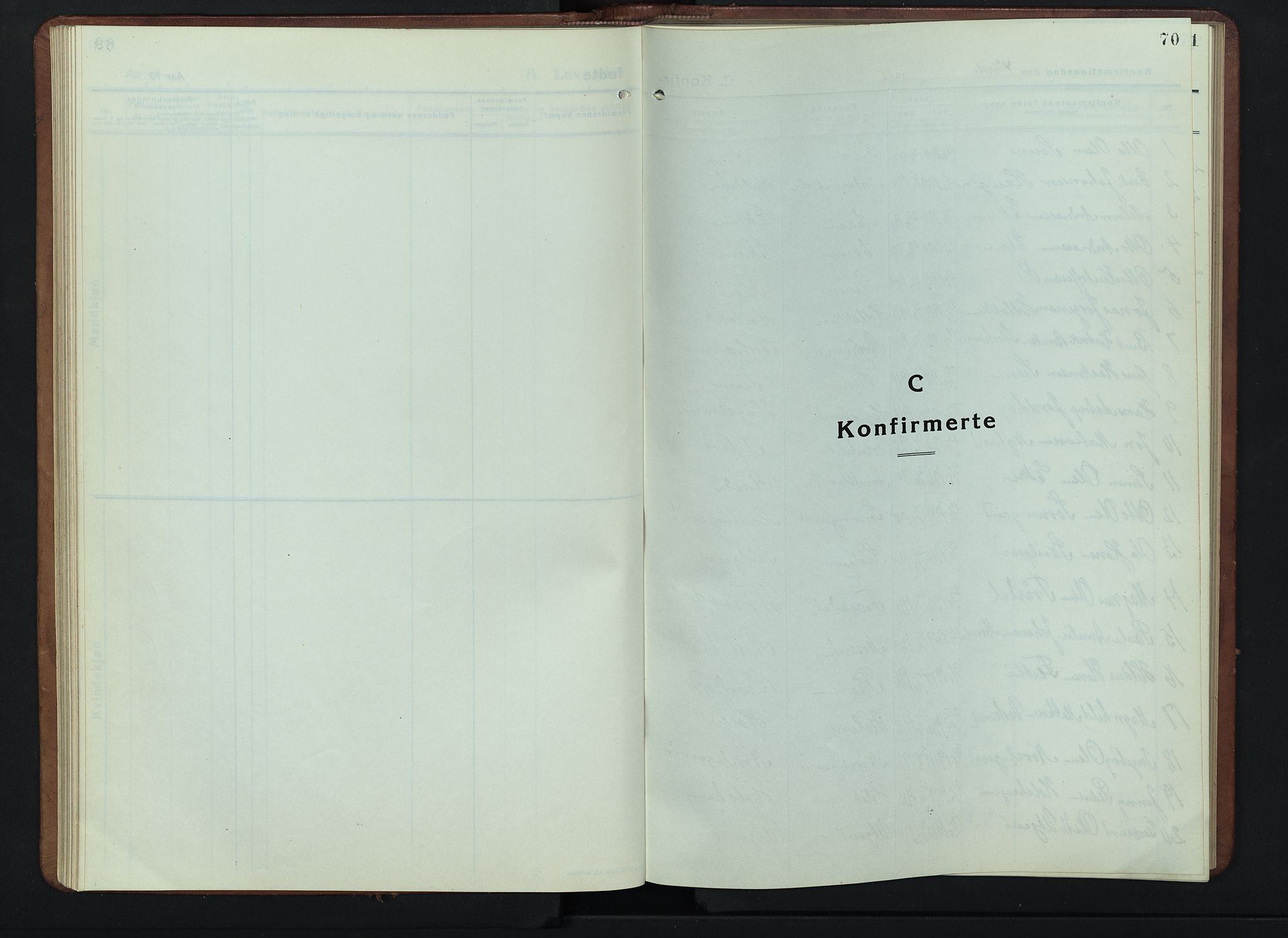 Lesja prestekontor, SAH/PREST-068/H/Ha/Hab/L0009: Parish register (copy) no. 9, 1924-1947, p. 70
