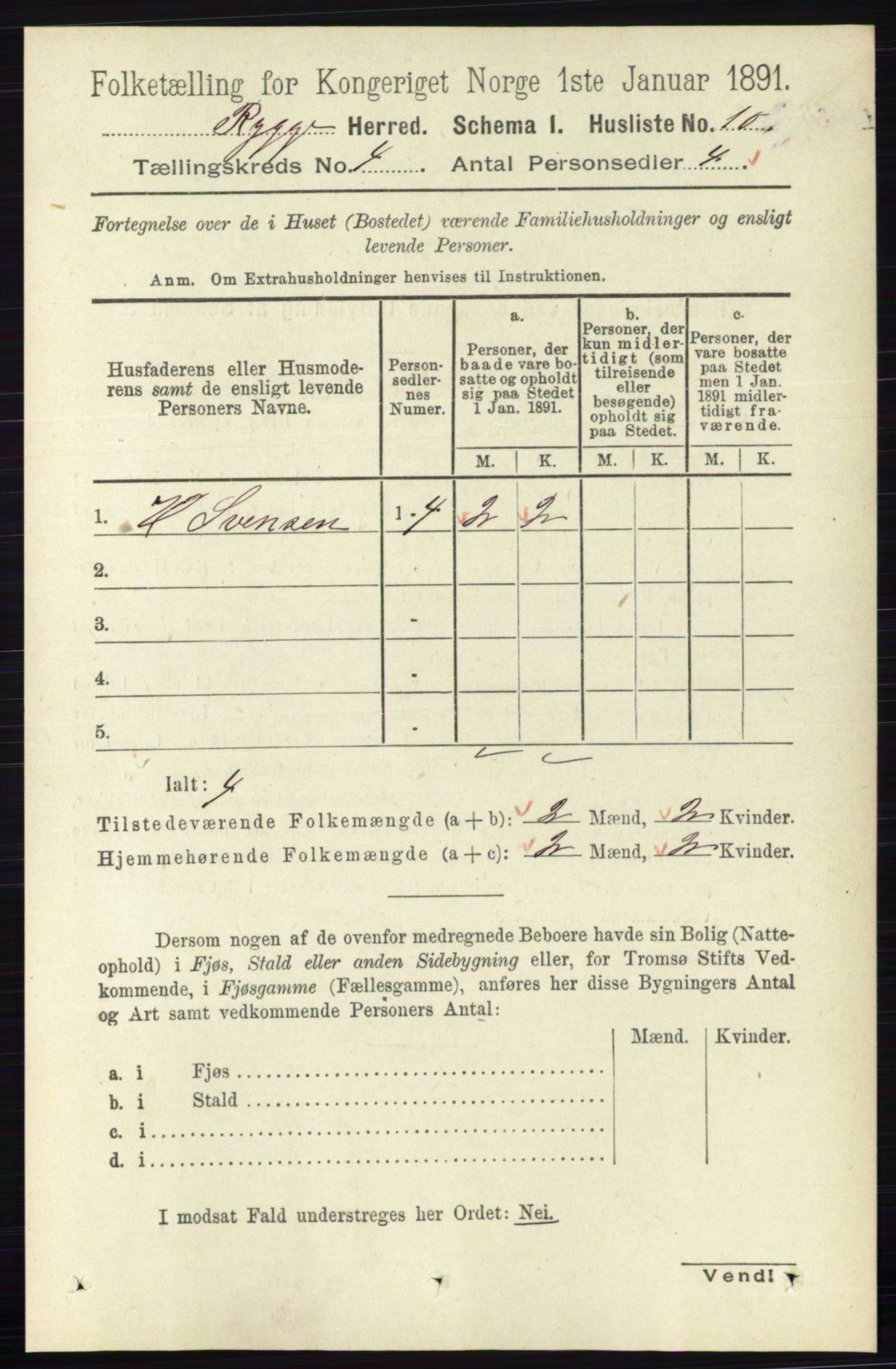 RA, 1891 census for 0136 Rygge, 1891, p. 2165