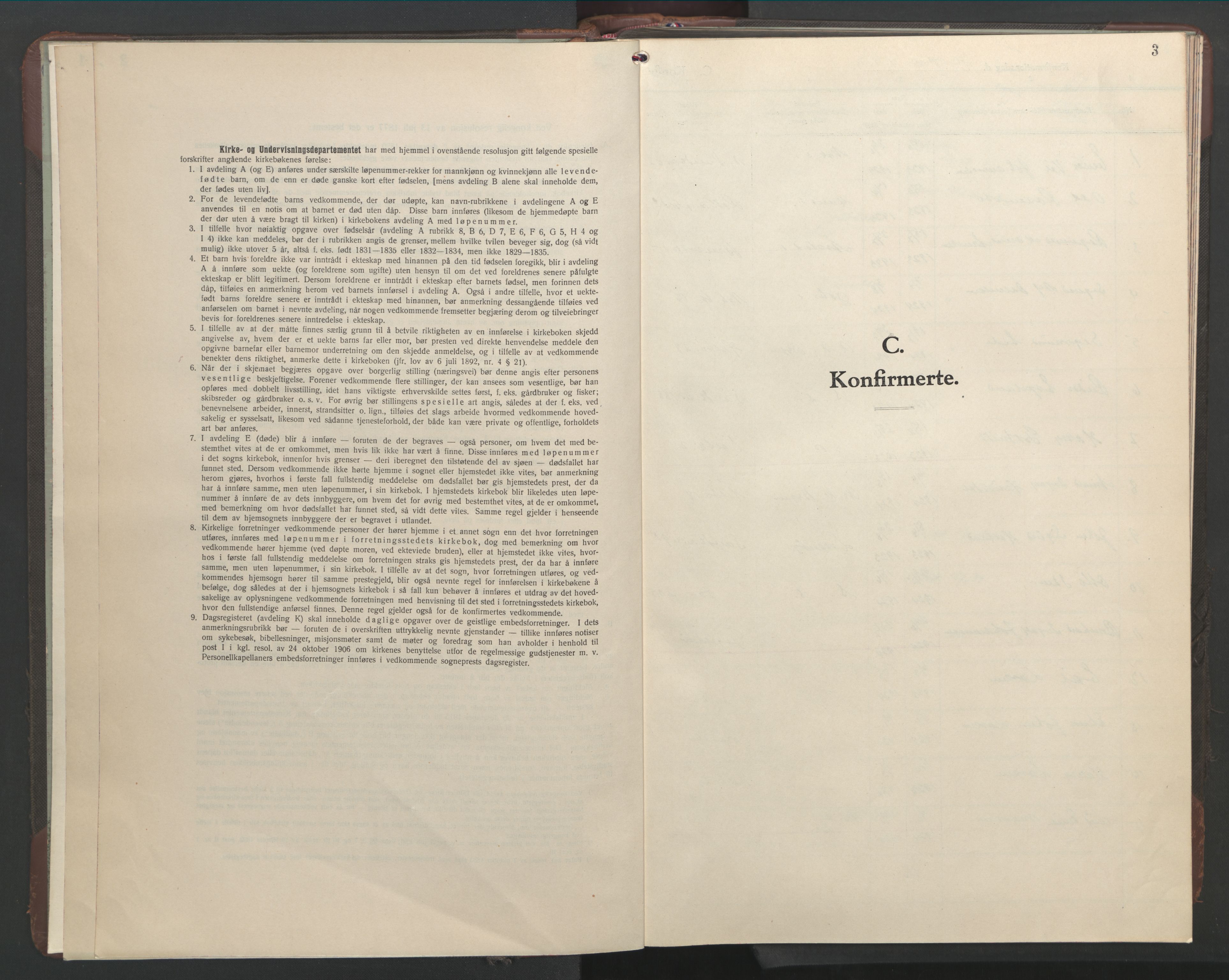 Sandviken Sokneprestembete, SAB/A-77601/H/Hb/L0012: Parish register (copy) no. C 4, 1939-1961, p. 2b-3a