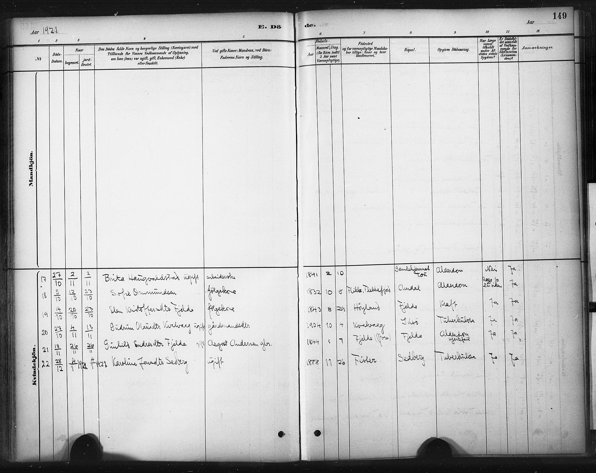 Strand sokneprestkontor, AV/SAST-A-101828/H/Ha/Haa/L0010: Parish register (official) no. A 10, 1882-1929, p. 149