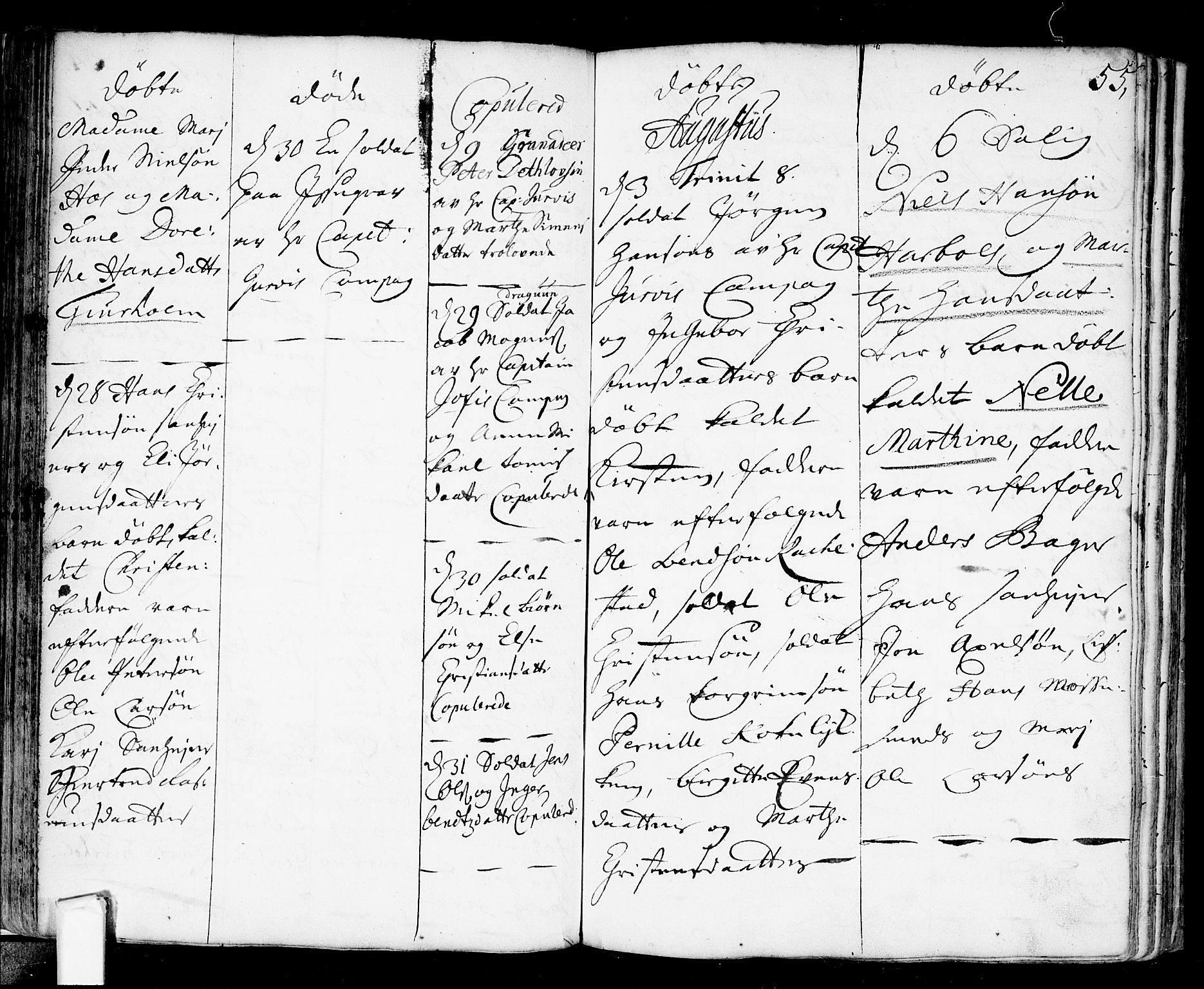 Fredrikstad prestekontor Kirkebøker, AV/SAO-A-11082/F/Fa/L0001: Parish register (official) no. 1, 1717-1731, p. 55