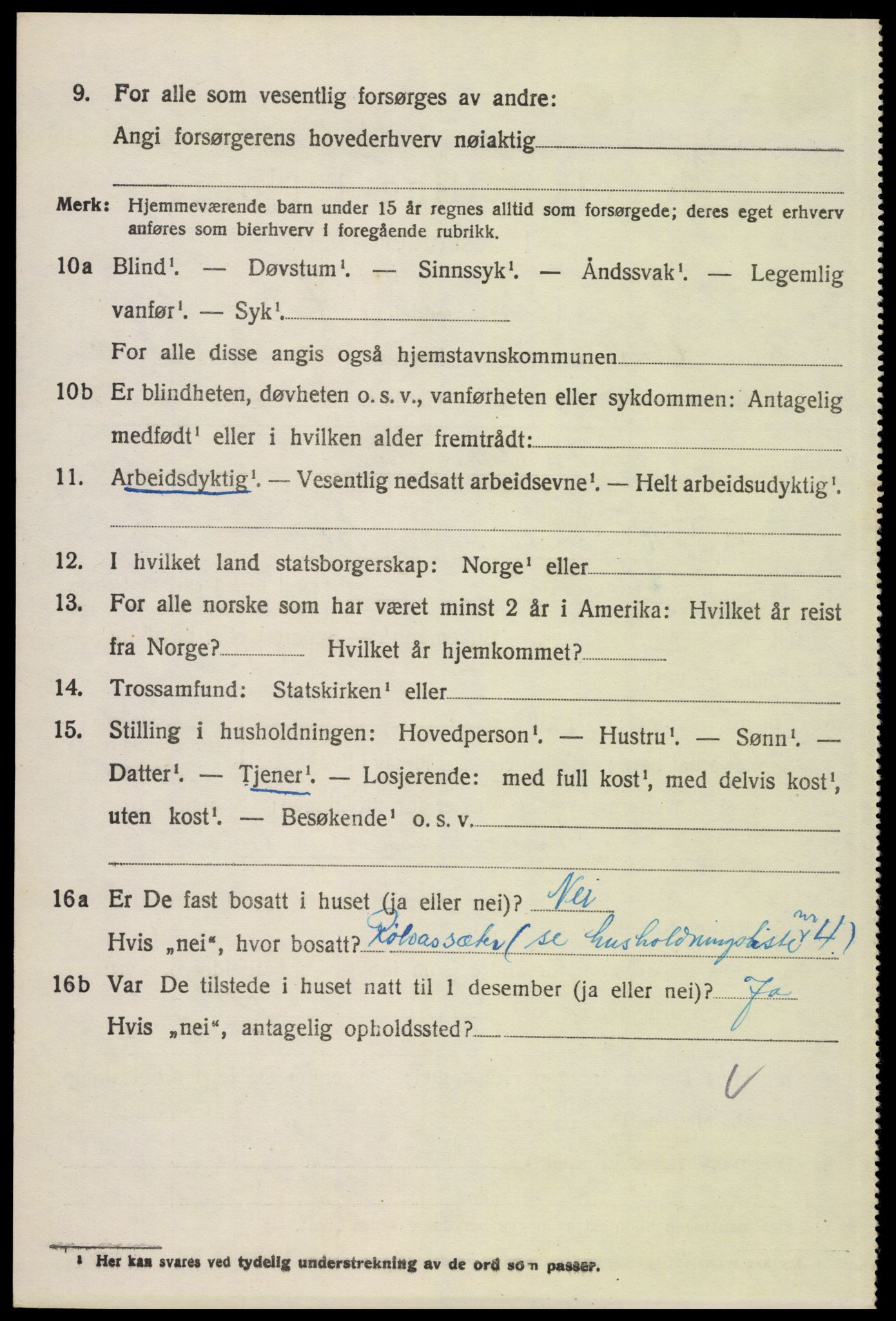 SAH, 1920 census for Elverum, 1920, p. 25503