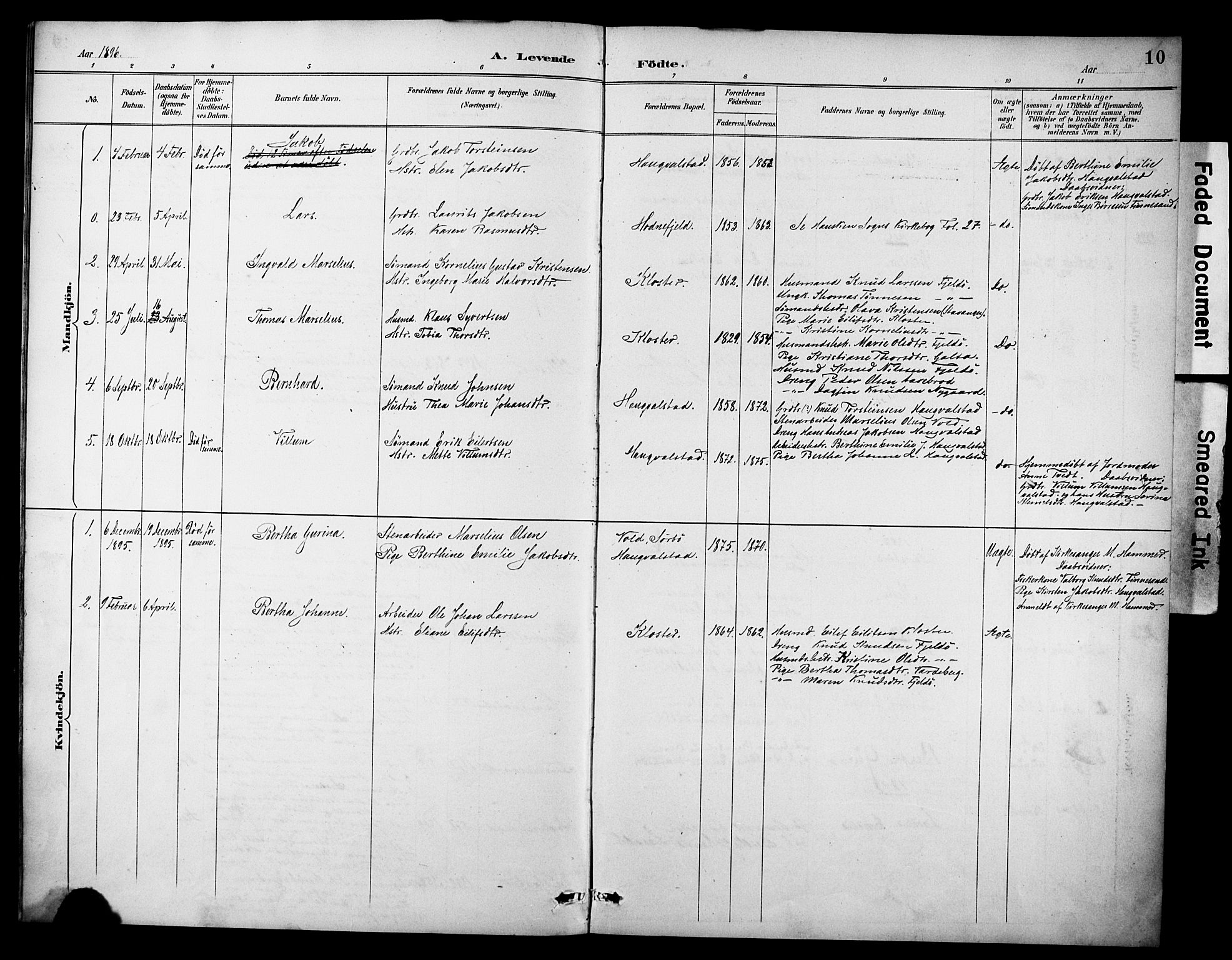 Rennesøy sokneprestkontor, SAST/A -101827/H/Ha/Haa/L0014: Parish register (official) no. A 14, 1890-1908, p. 10