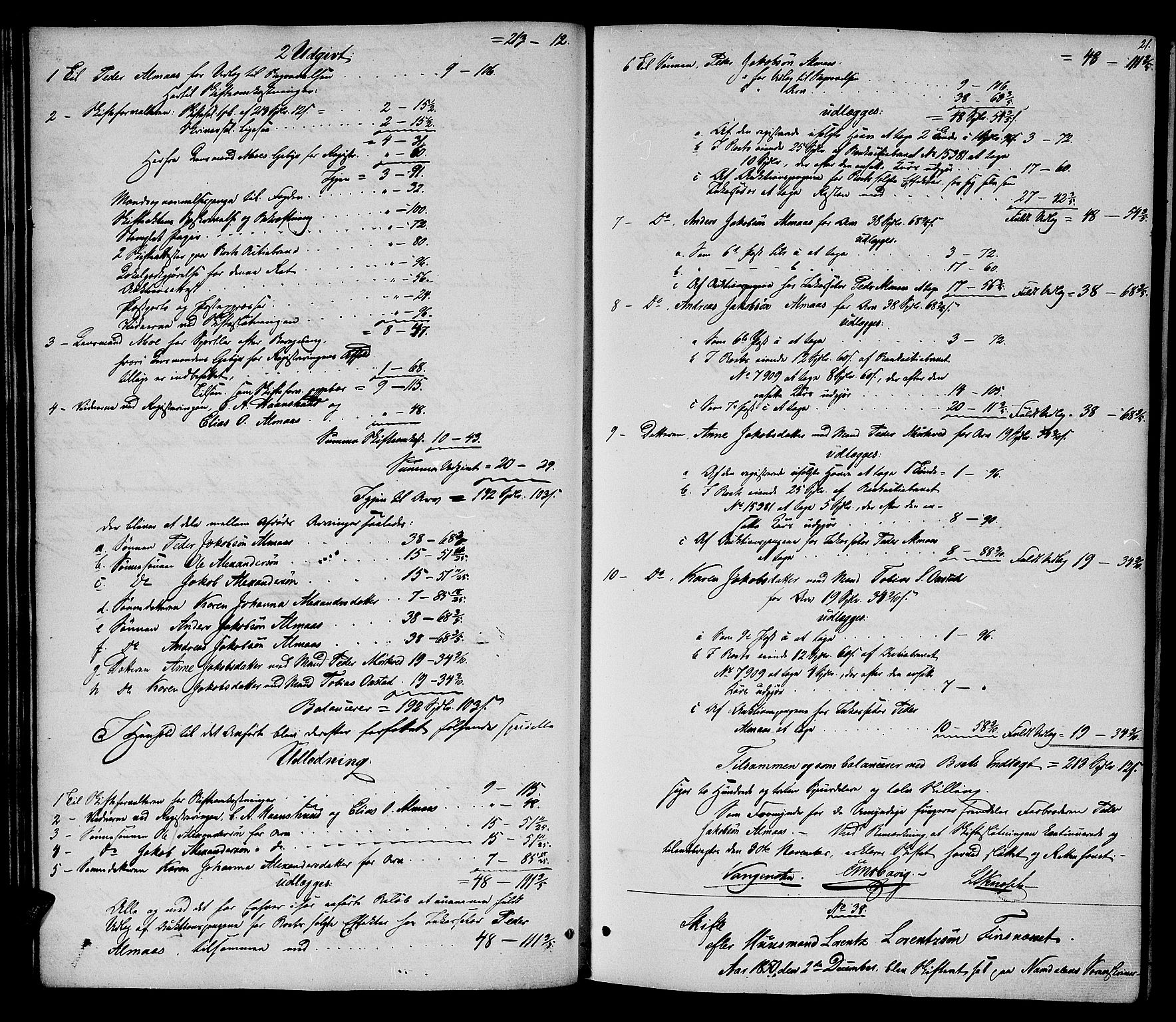 Namdal sorenskriveri, AV/SAT-A-4133/1/3/3A/L0043: Skifteprotokoll nr. 5, 1850-1858, p. 21