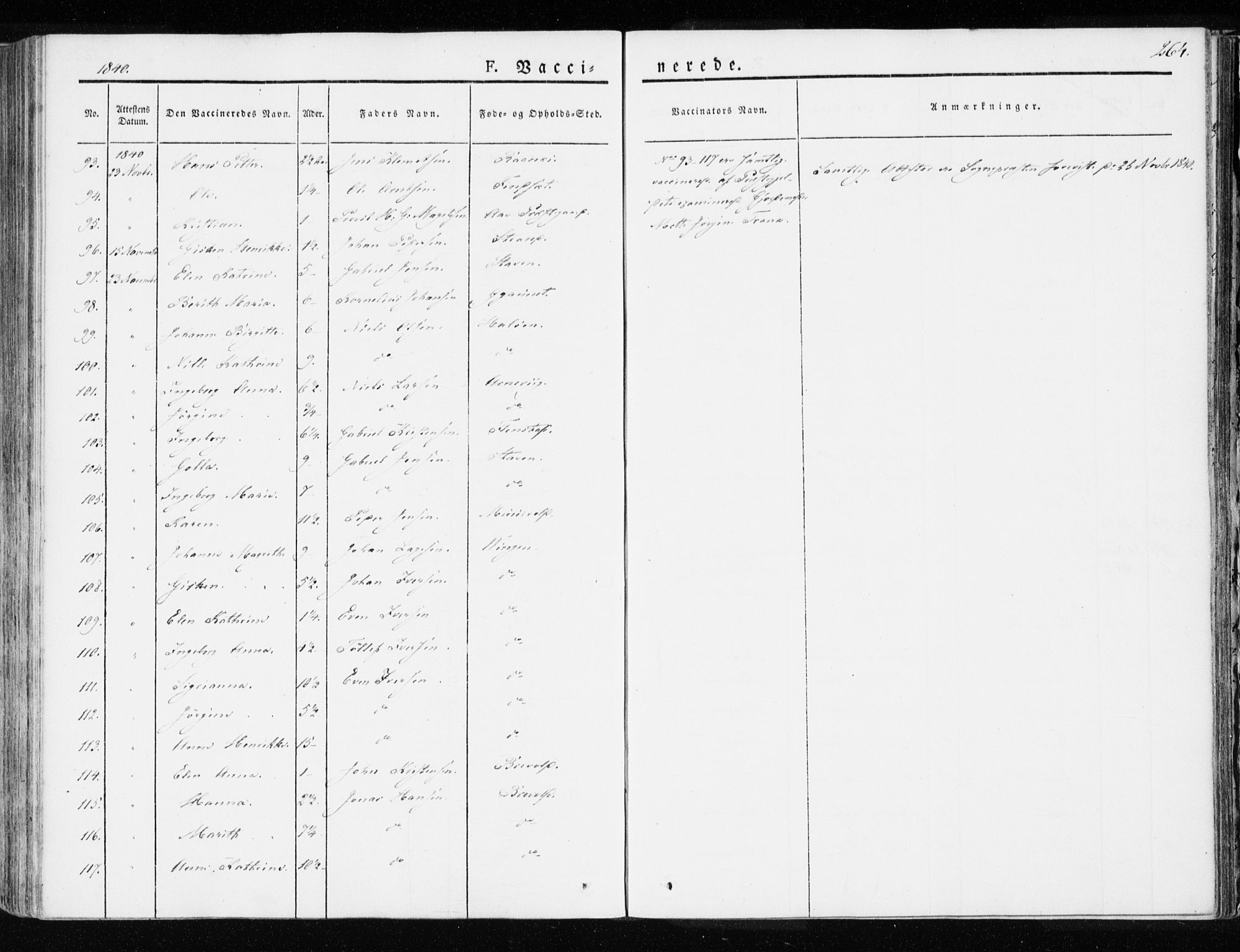 Ministerialprotokoller, klokkerbøker og fødselsregistre - Sør-Trøndelag, SAT/A-1456/655/L0676: Parish register (official) no. 655A05, 1830-1847, p. 264