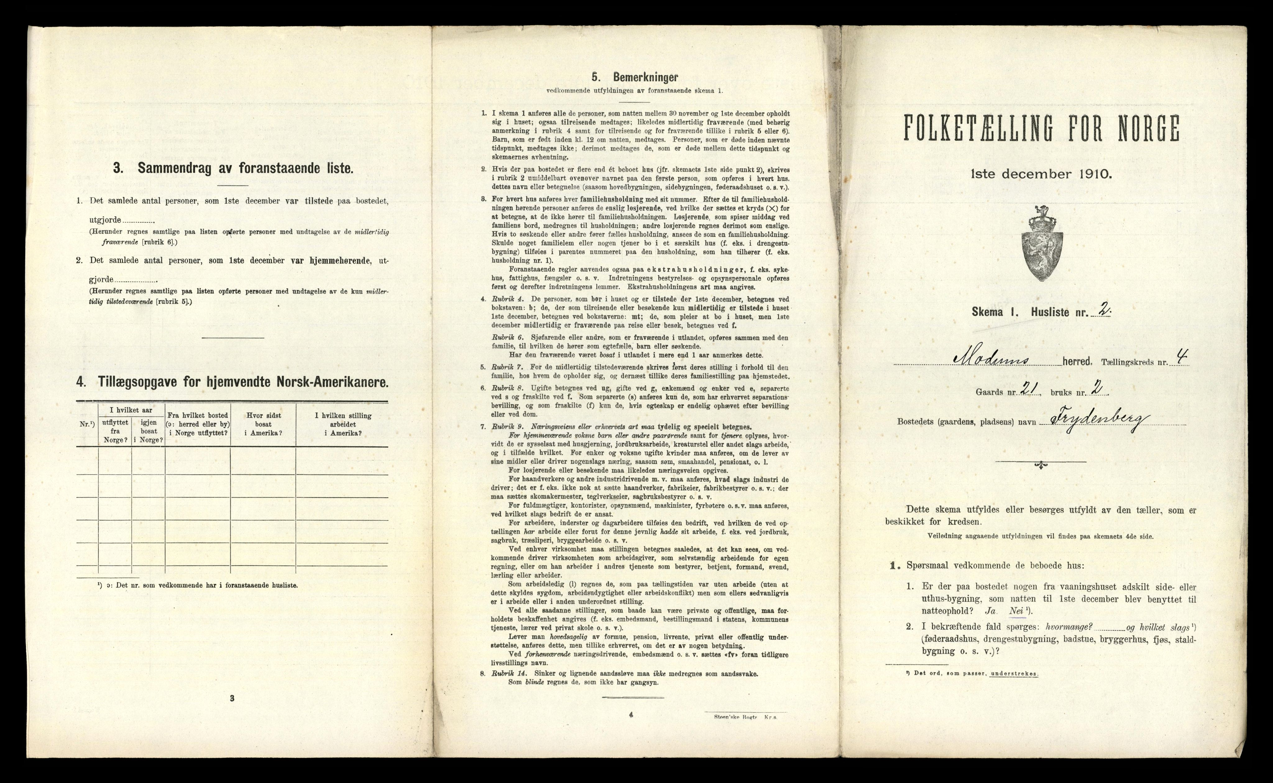 RA, 1910 census for Modum, 1910, p. 344