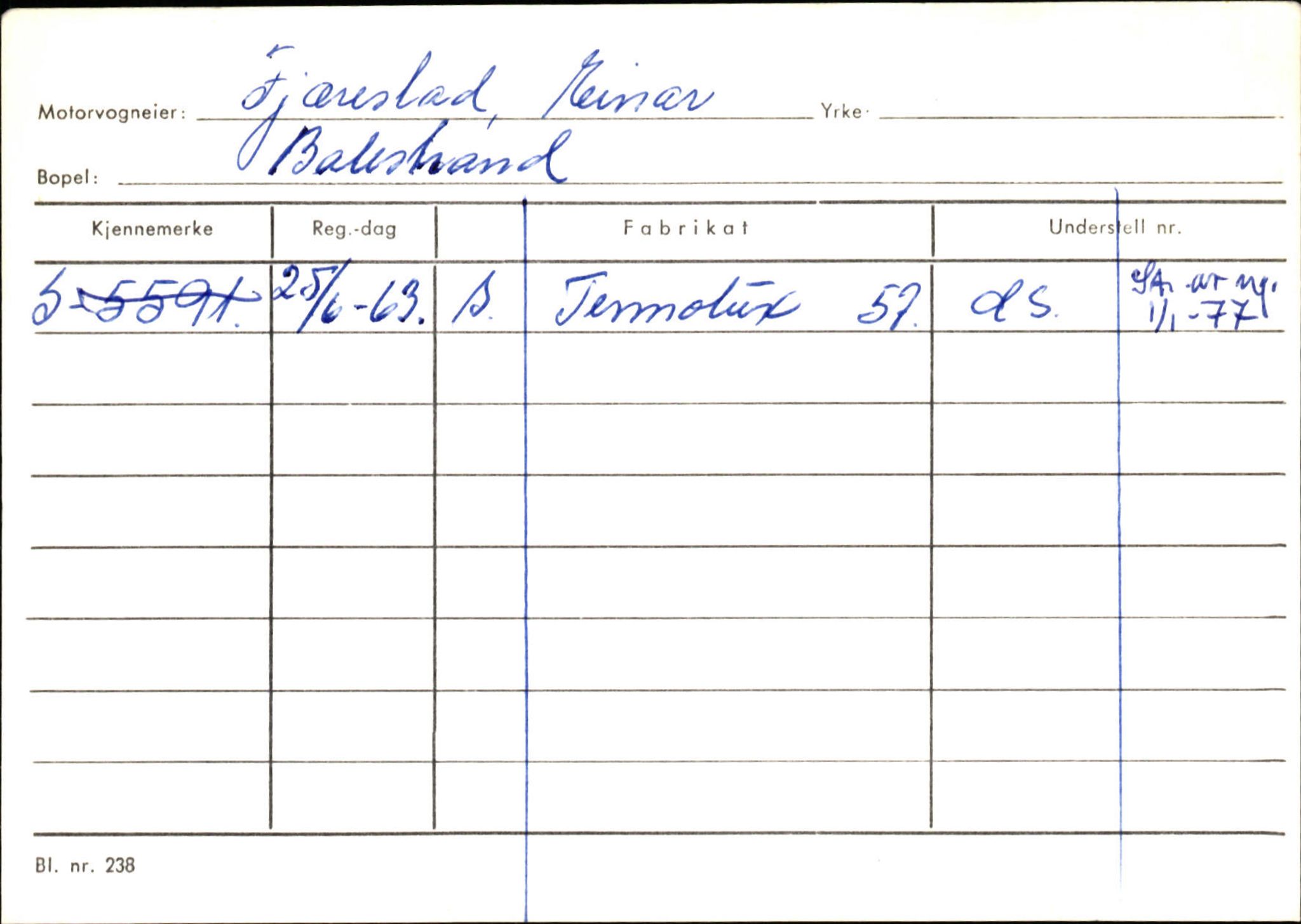 Statens vegvesen, Sogn og Fjordane vegkontor, AV/SAB-A-5301/4/F/L0132: Eigarregister Askvoll A-Å. Balestrand A-Å, 1945-1975, p. 1730