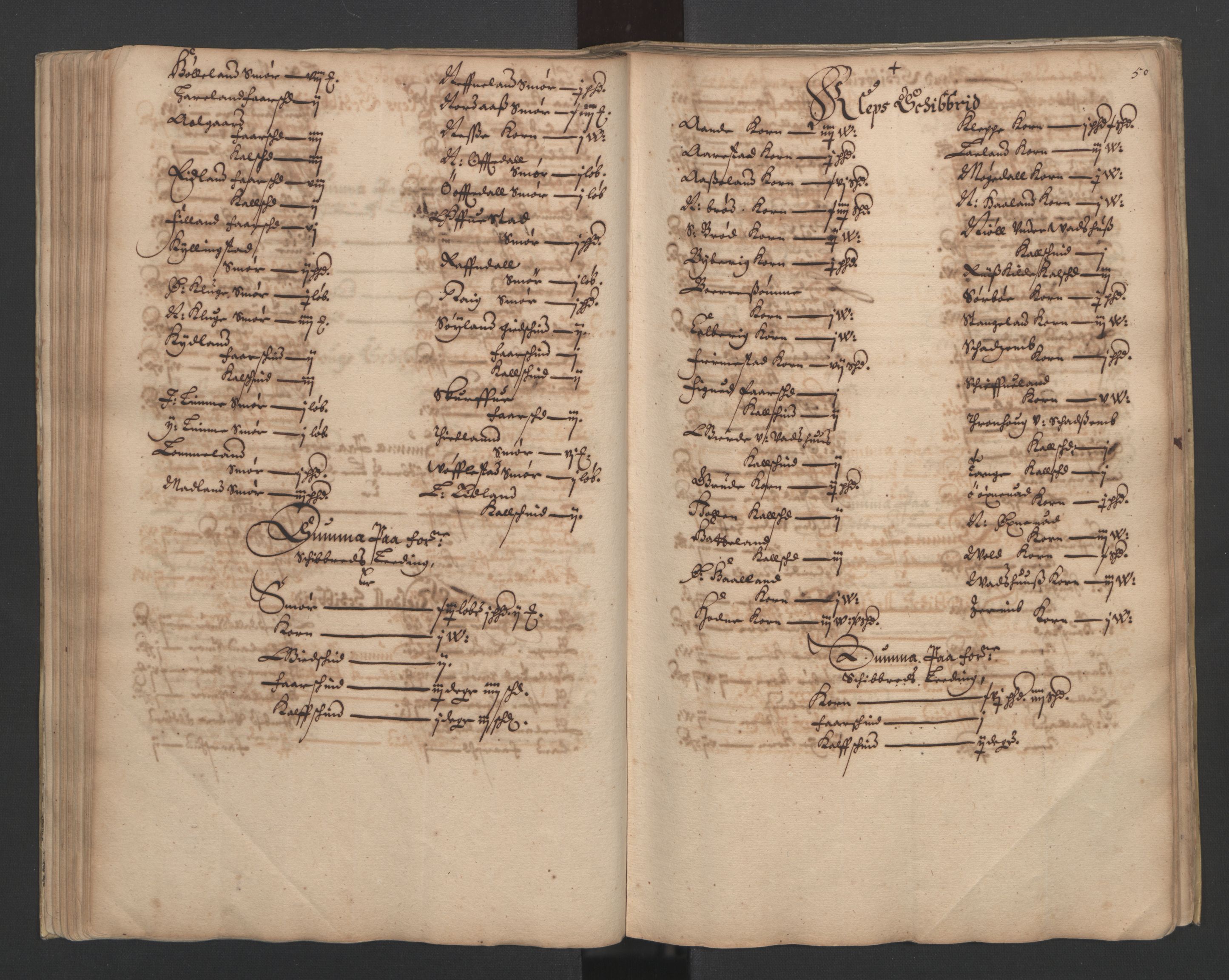 Rentekammeret inntil 1814, Realistisk ordnet avdeling, AV/RA-EA-4070/L/L0023/0002: Stavanger lagdømme: / [B]: Kronens jordebok., 1661, p. 50a