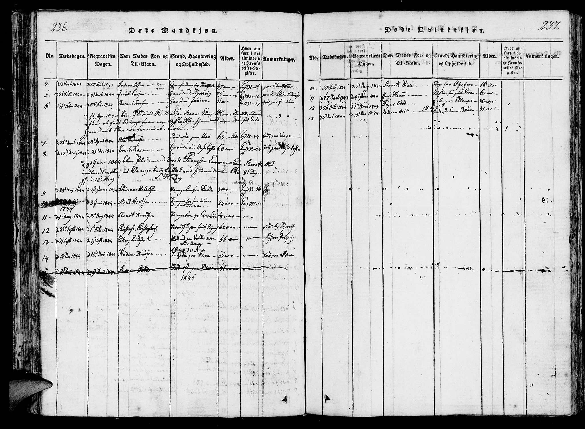 Ministerialprotokoller, klokkerbøker og fødselsregistre - Møre og Romsdal, SAT/A-1454/565/L0747: Parish register (official) no. 565A01, 1817-1844, p. 236-237