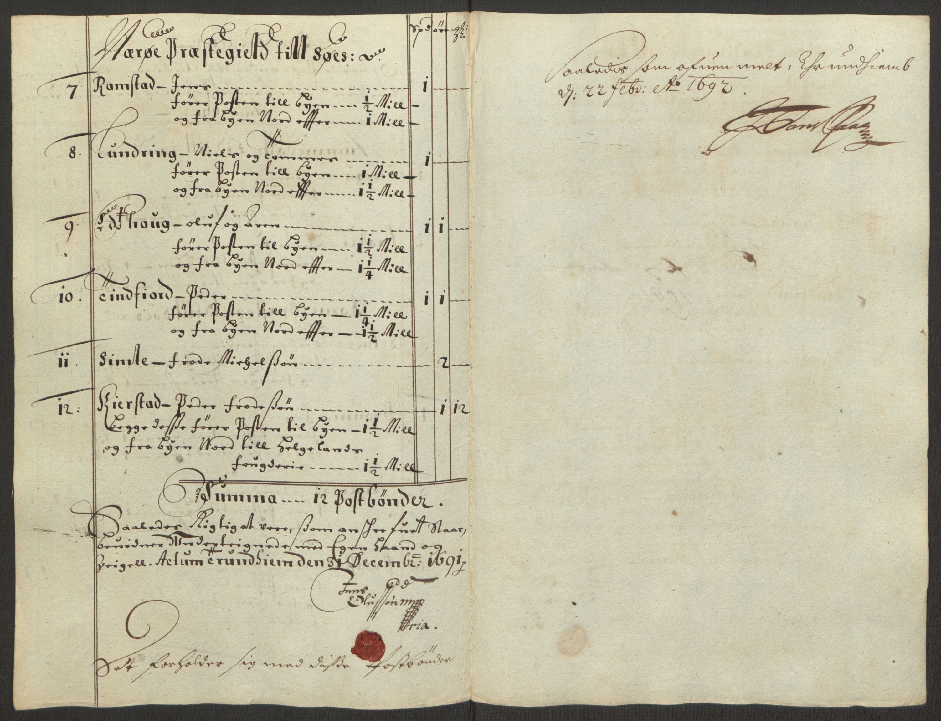 Rentekammeret inntil 1814, Reviderte regnskaper, Fogderegnskap, RA/EA-4092/R64/L4423: Fogderegnskap Namdal, 1690-1691, p. 353
