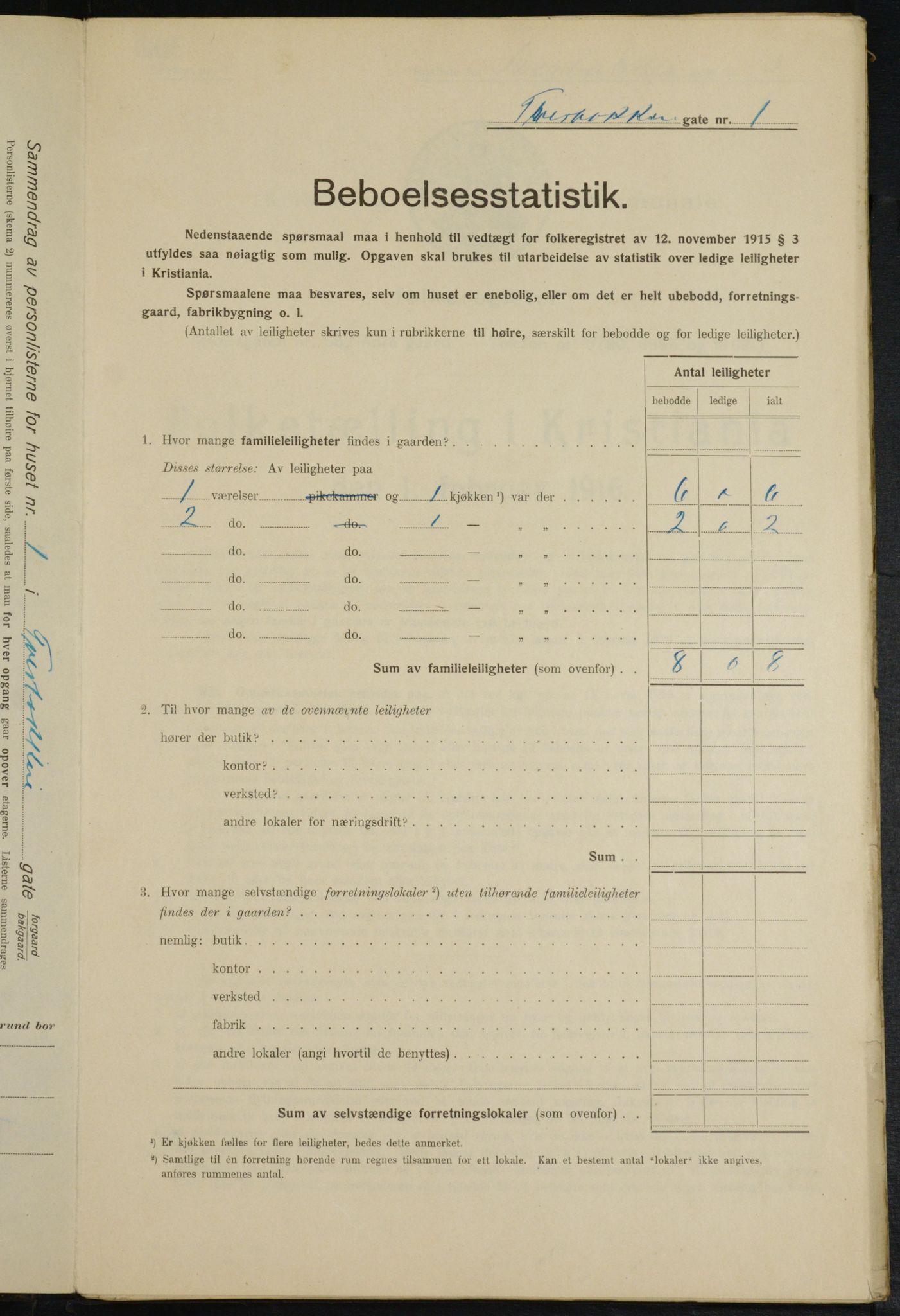 OBA, Municipal Census 1916 for Kristiania, 1916, p. 120558