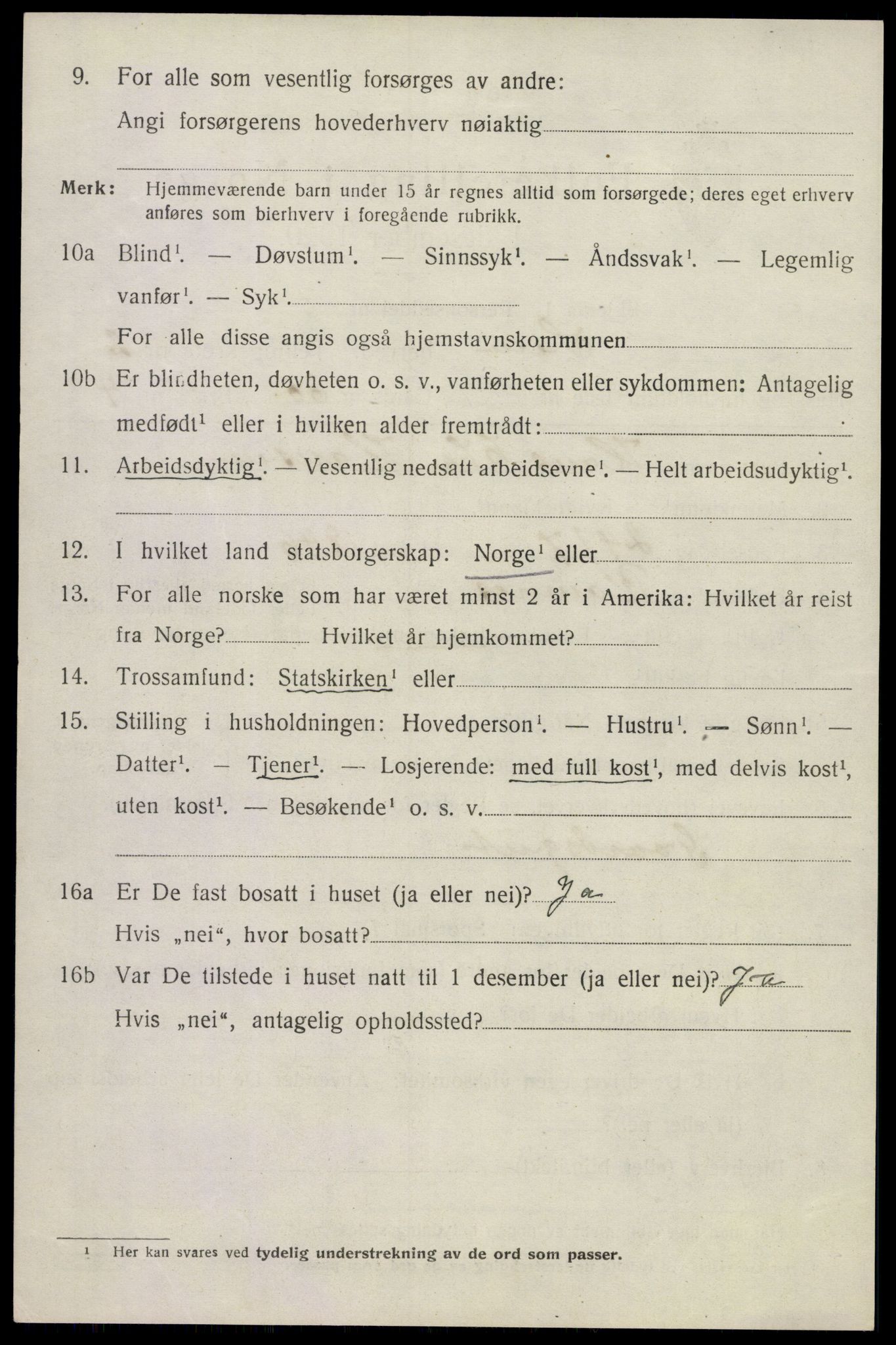 SAKO, 1920 census for Sem, 1920, p. 6310