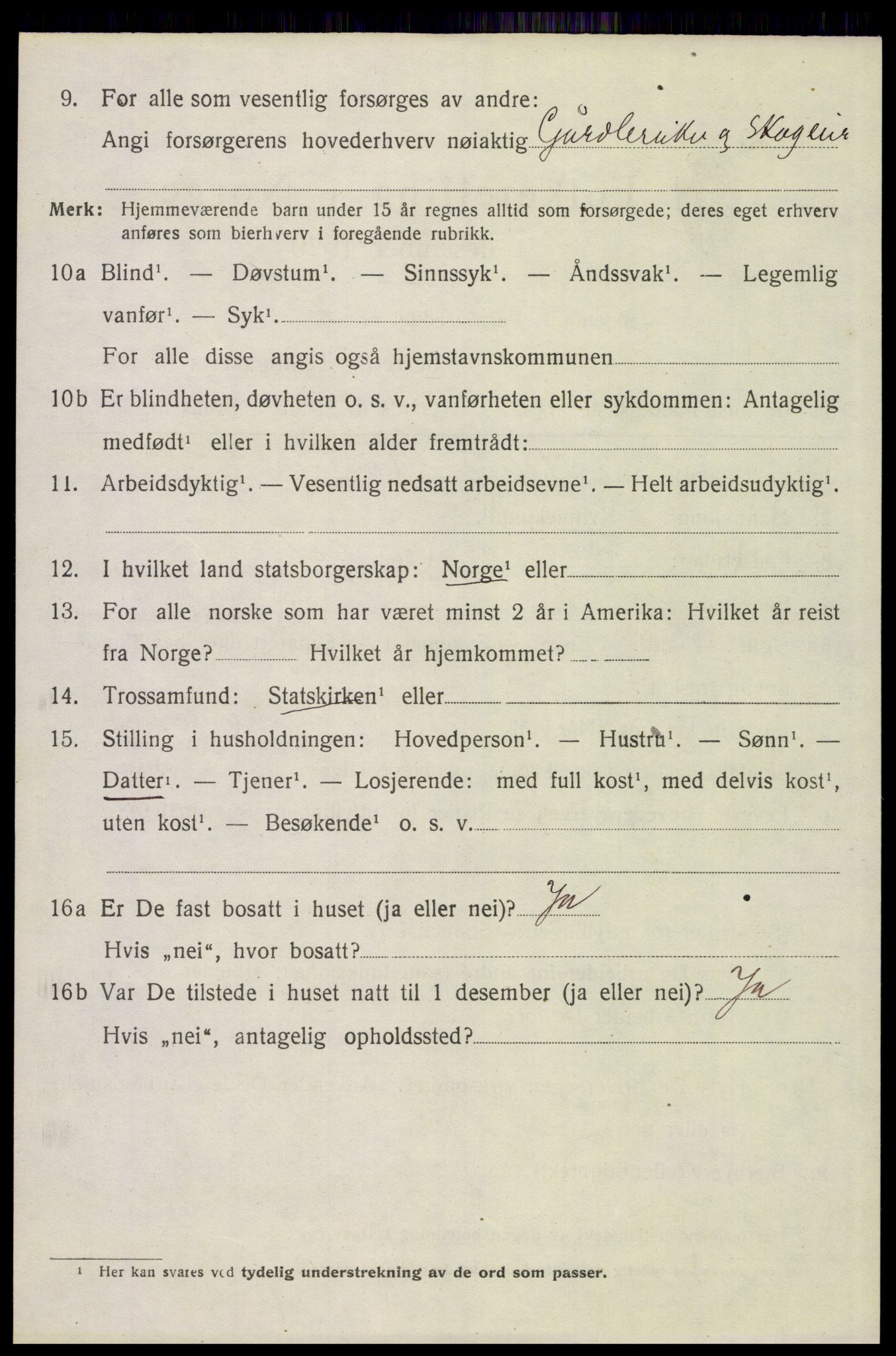 SAH, 1920 census for Åsnes, 1920, p. 3595