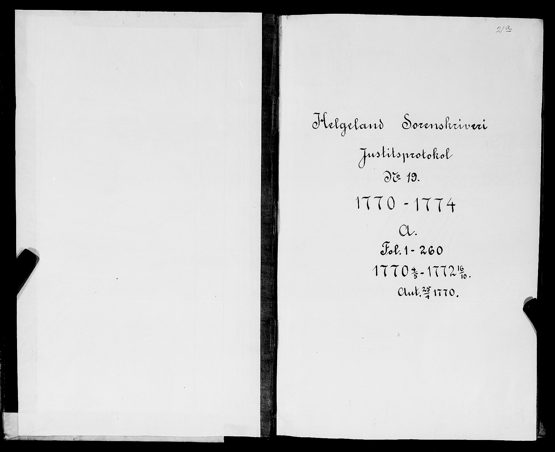 Helgeland sorenskriveri, SAT/A-0004/1/1A/L0023: Tingbok 19A, 1770-1772