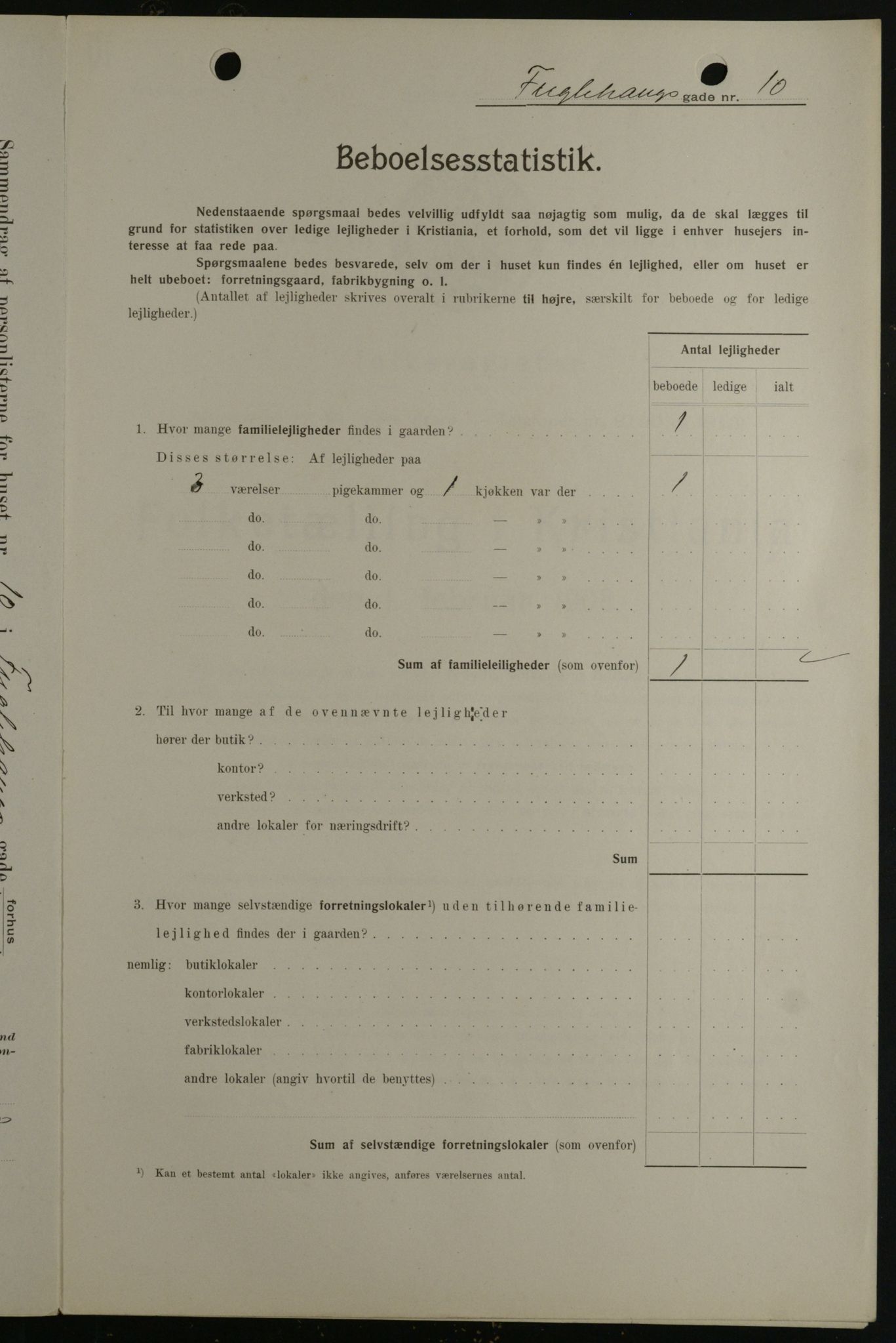 OBA, Municipal Census 1908 for Kristiania, 1908, p. 25613