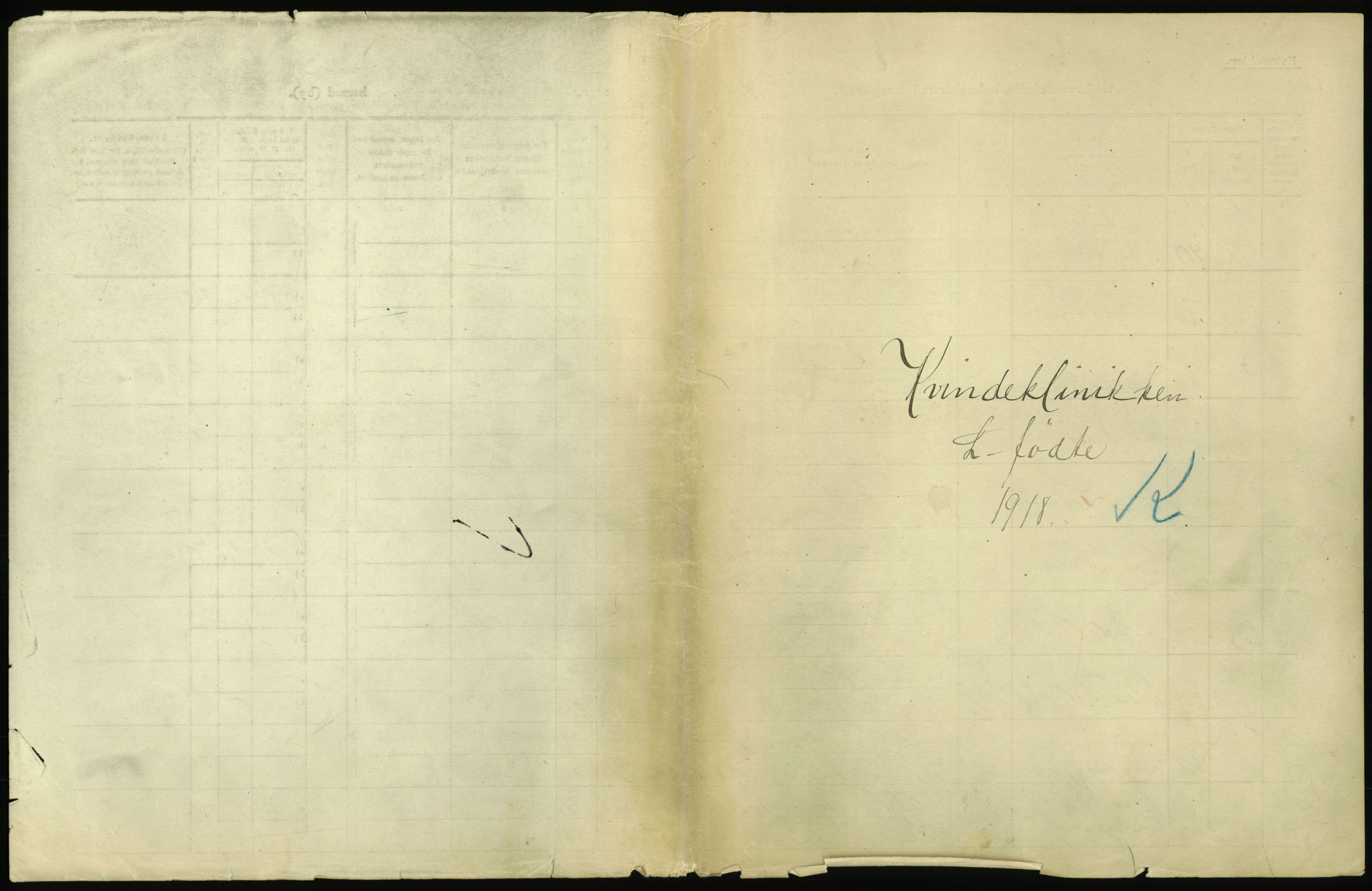 Statistisk sentralbyrå, Sosiodemografiske emner, Befolkning, AV/RA-S-2228/D/Df/Dfb/Dfbh/L0007: Kristiania: Levendefødte menn og kvinner., 1918, p. 19