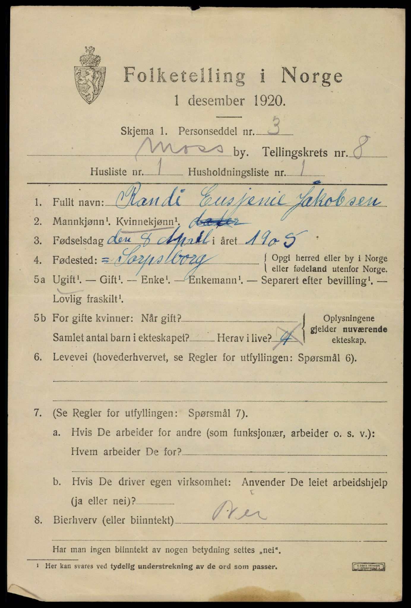 SAO, 1920 census for Moss, 1920, p. 21781