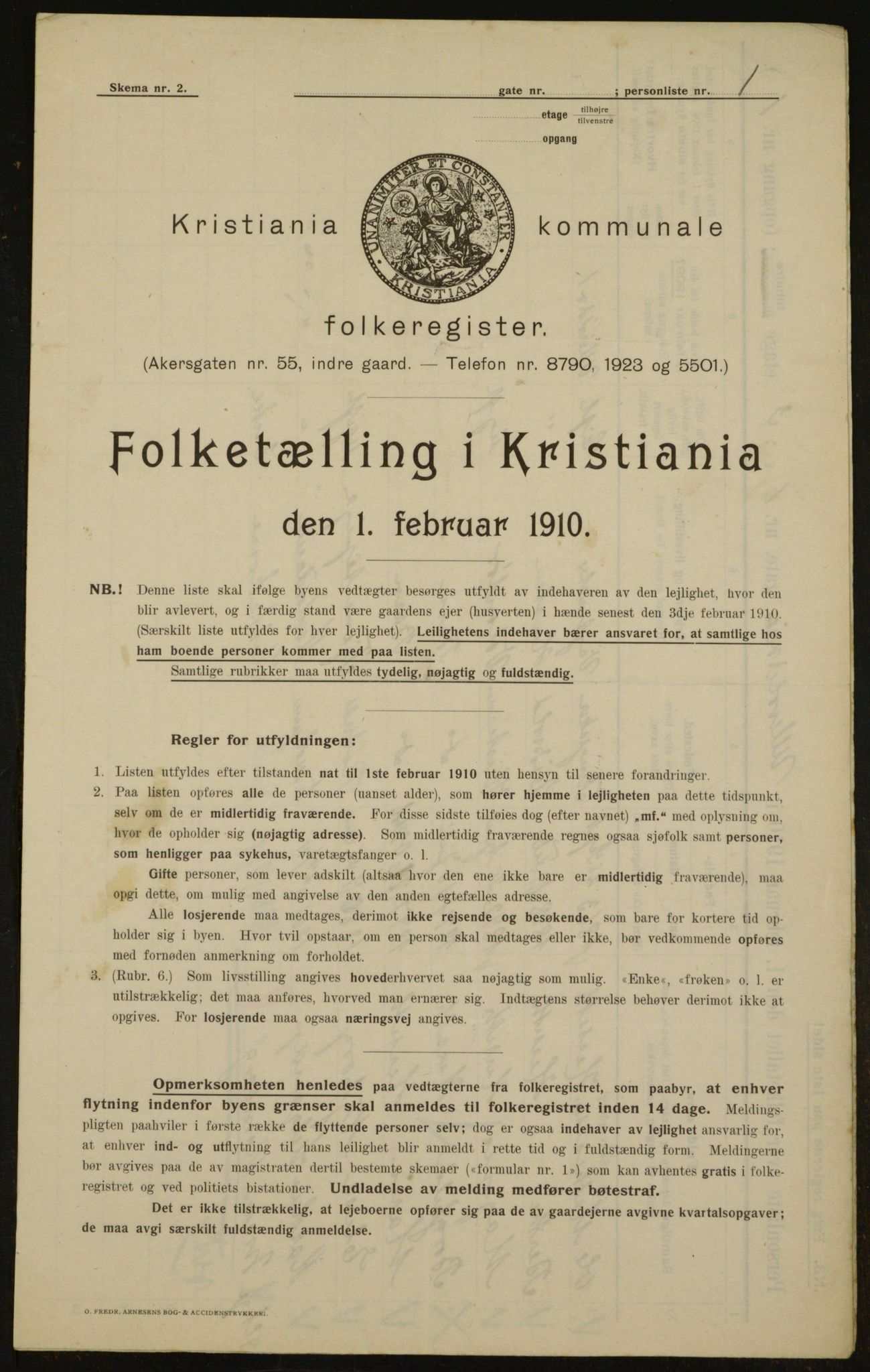 OBA, Municipal Census 1910 for Kristiania, 1910, p. 112673