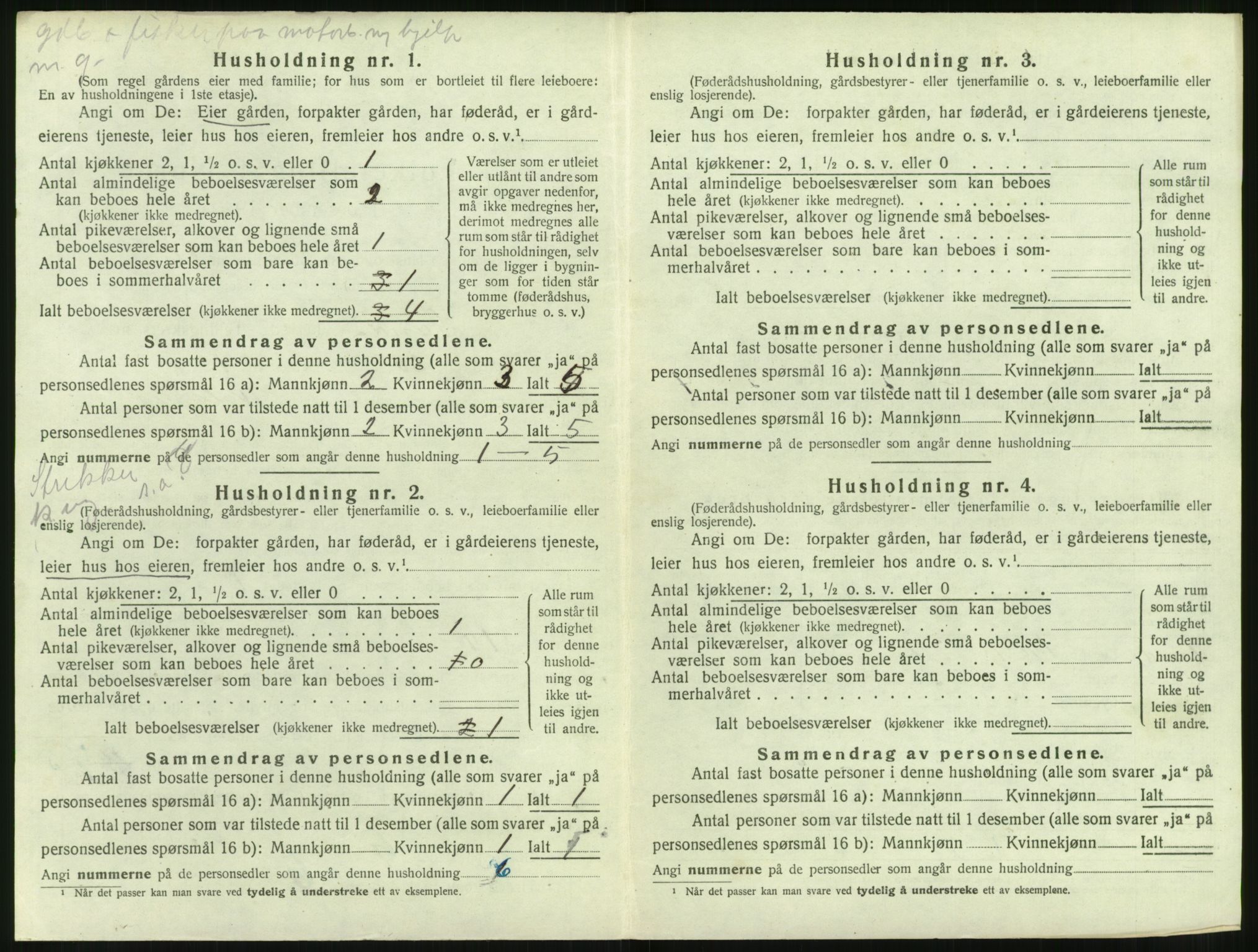 SAT, 1920 census for Sande (MR), 1920, p. 715