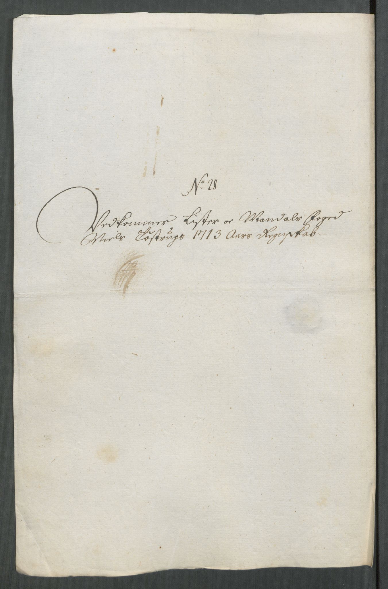 Rentekammeret inntil 1814, Reviderte regnskaper, Fogderegnskap, AV/RA-EA-4092/R43/L2556: Fogderegnskap Lista og Mandal, 1713, p. 423