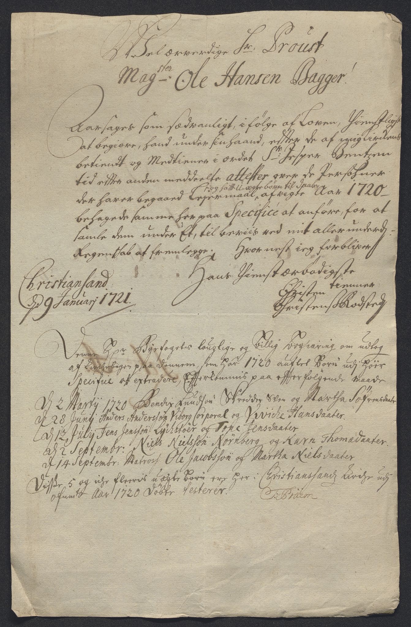 Rentekammeret inntil 1814, Reviderte regnskaper, Byregnskaper, AV/RA-EA-4066/R/Rm/L0286: [M19] Sikt og sakefall, 1719-1727, p. 49