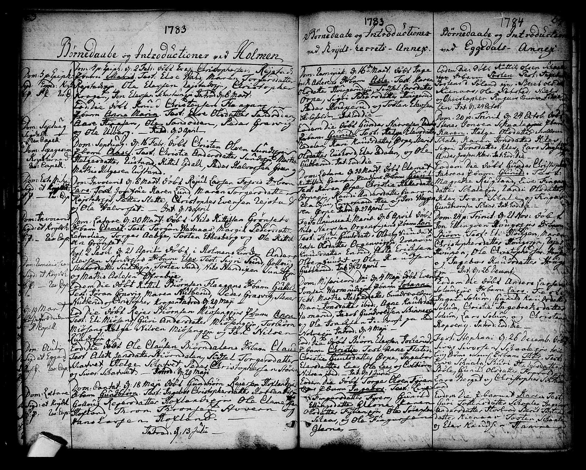 Sigdal kirkebøker, SAKO/A-245/F/Fa/L0002: Parish register (official) no. I 2, 1778-1792, p. 63-64