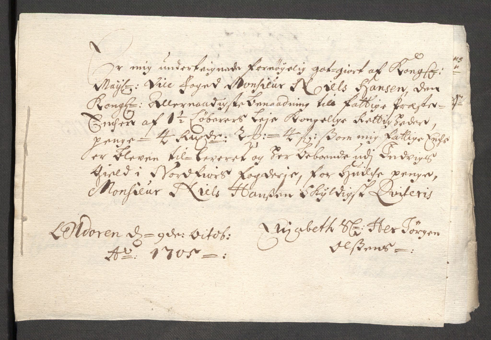 Rentekammeret inntil 1814, Reviderte regnskaper, Fogderegnskap, AV/RA-EA-4092/R53/L3429: Fogderegnskap Sunn- og Nordfjord, 1705, p. 247