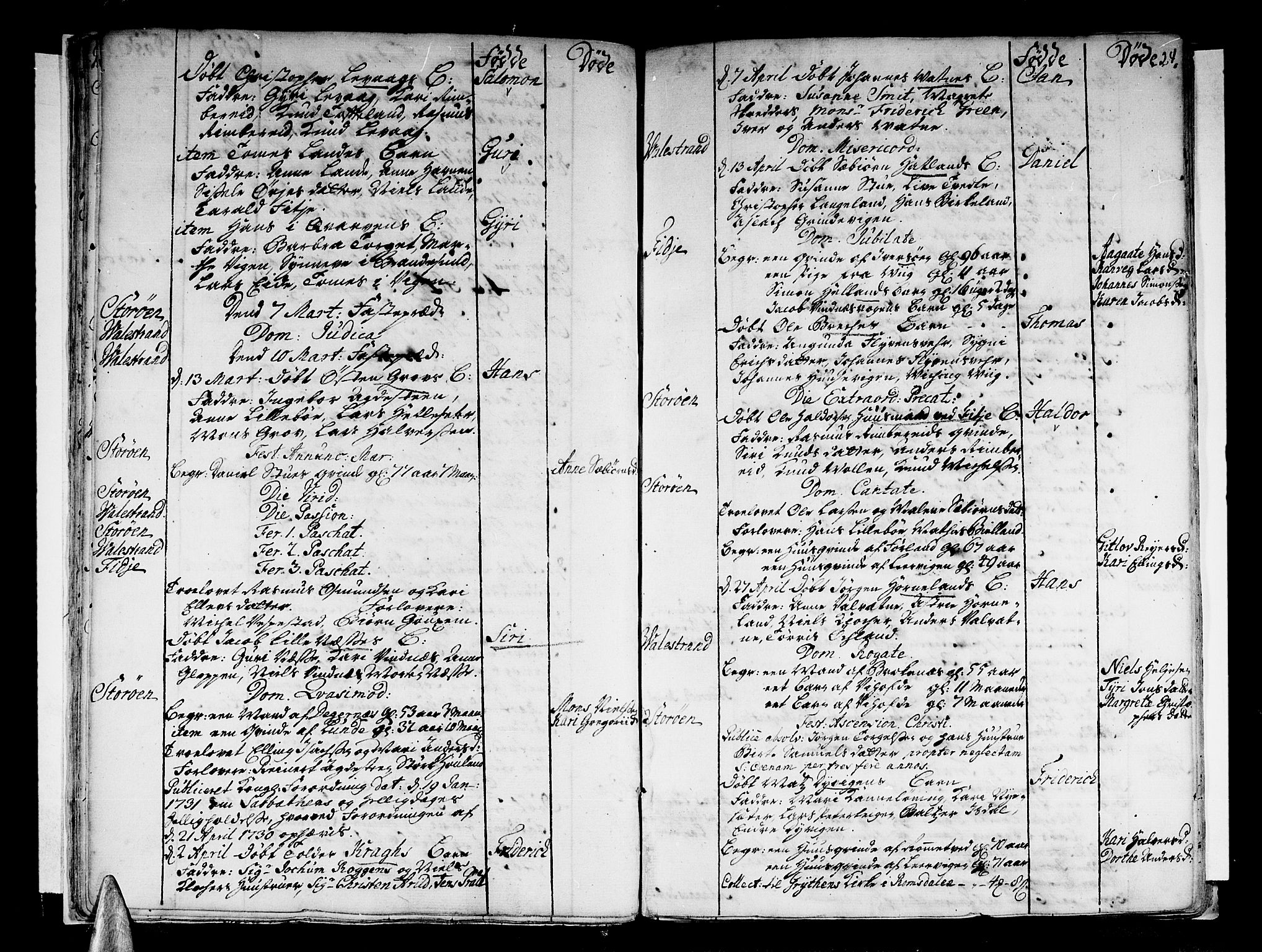 Stord sokneprestembete, AV/SAB-A-78201/H/Haa: Parish register (official) no. A 1, 1725-1744, p. 25