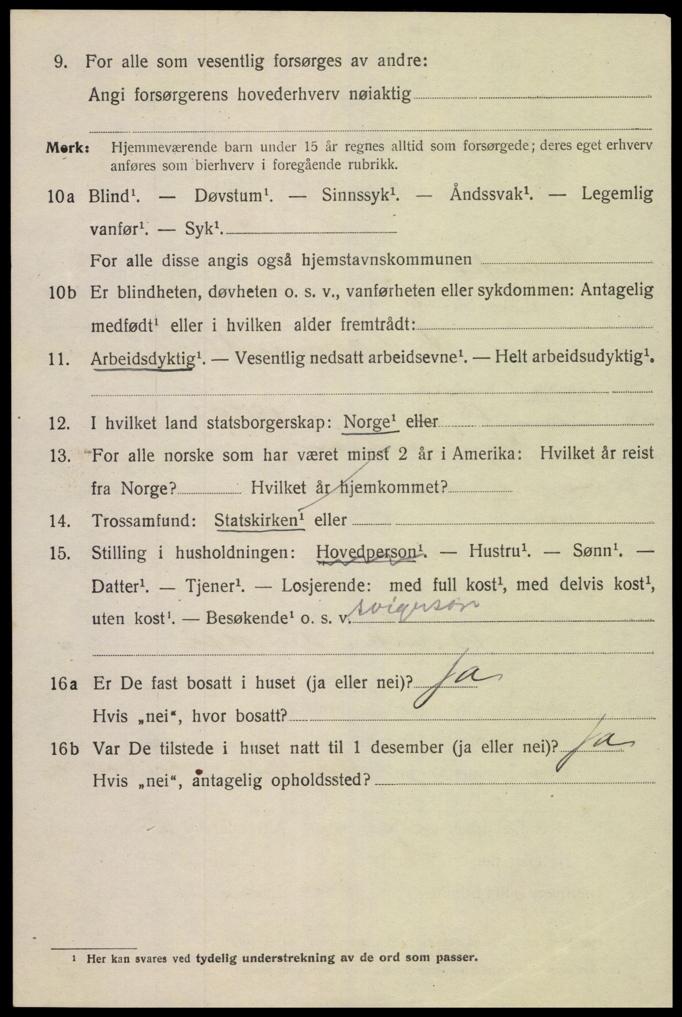 SAK, 1920 census for Mandal, 1920, p. 5872