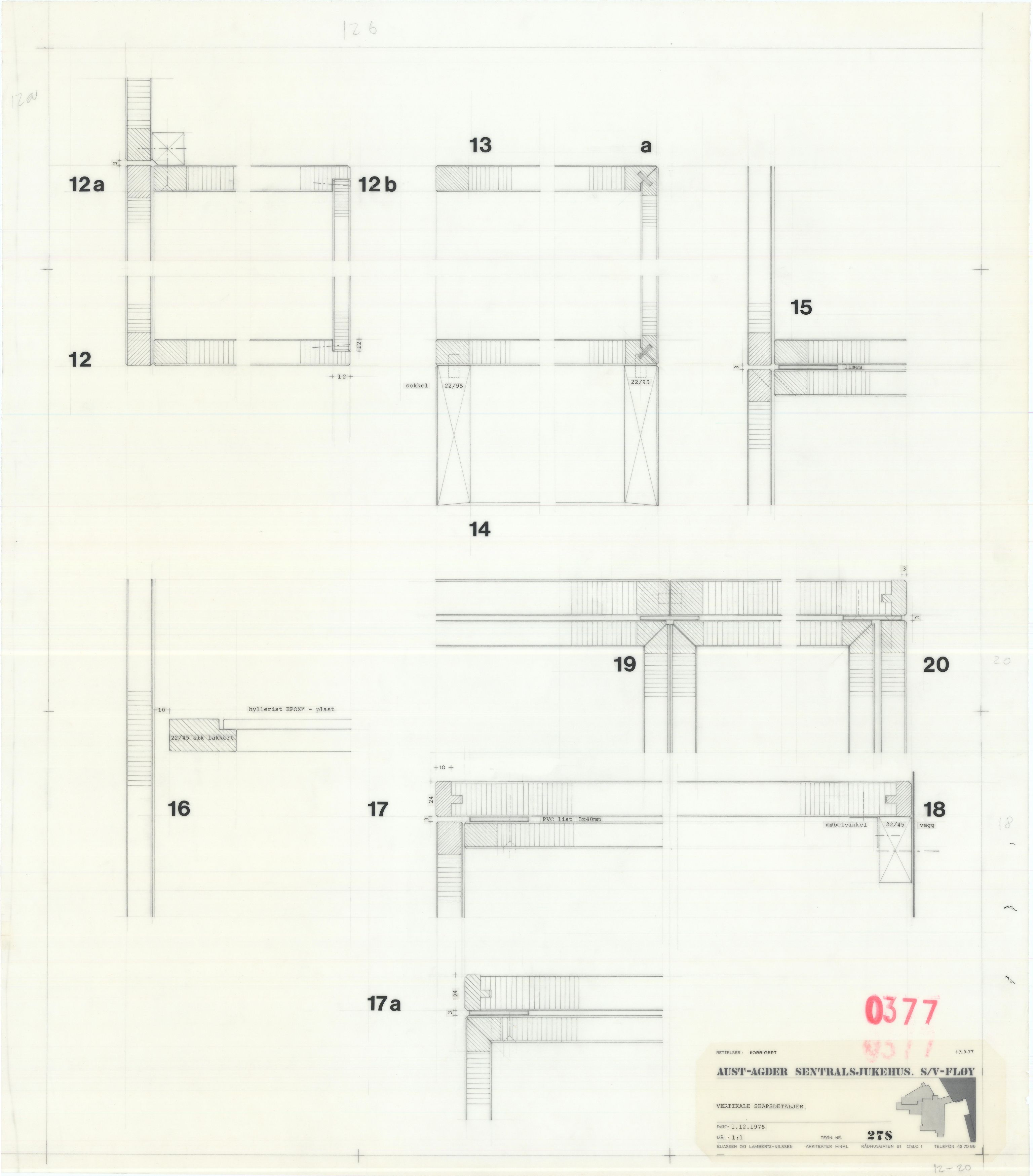 Eliassen og Lambertz-Nilssen Arkitekter, AAKS/PA-2983/T/T03/L0005: Tegningskogger 377, 1974-1978, p. 6