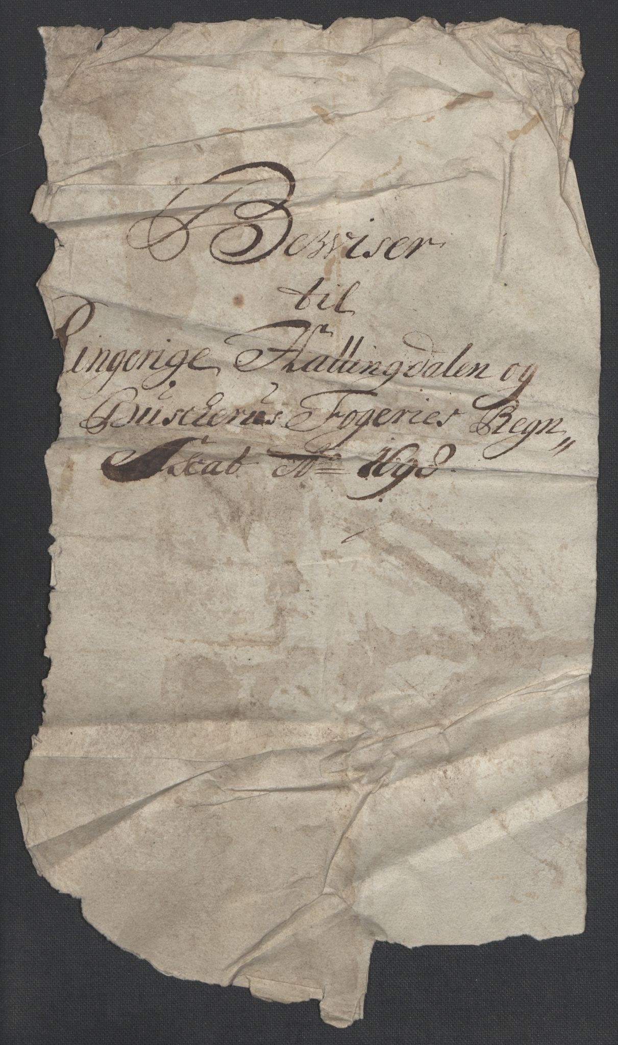 Rentekammeret inntil 1814, Reviderte regnskaper, Fogderegnskap, AV/RA-EA-4092/R22/L1455: Fogderegnskap Ringerike, Hallingdal og Buskerud, 1698, p. 14