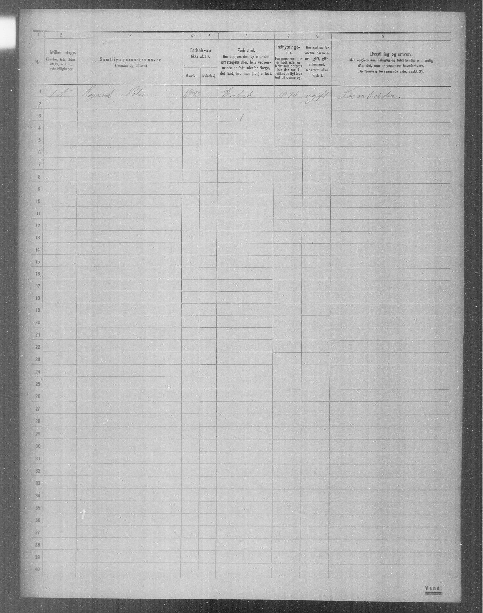 OBA, Municipal Census 1904 for Kristiania, 1904, p. 8475