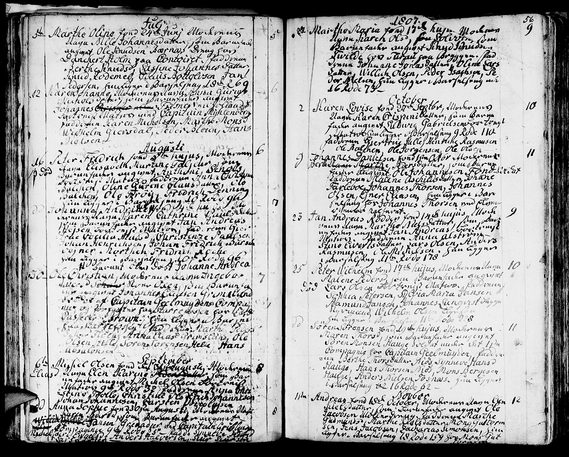 Domkirken sokneprestembete, SAB/A-74801/H/Haa/L0004: Parish register (official) no. A 4, 1763-1820, p. 56