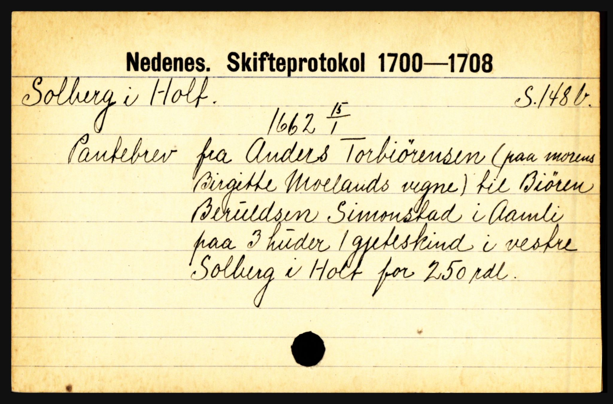 Nedenes sorenskriveri før 1824, AV/SAK-1221-0007/H, p. 27449