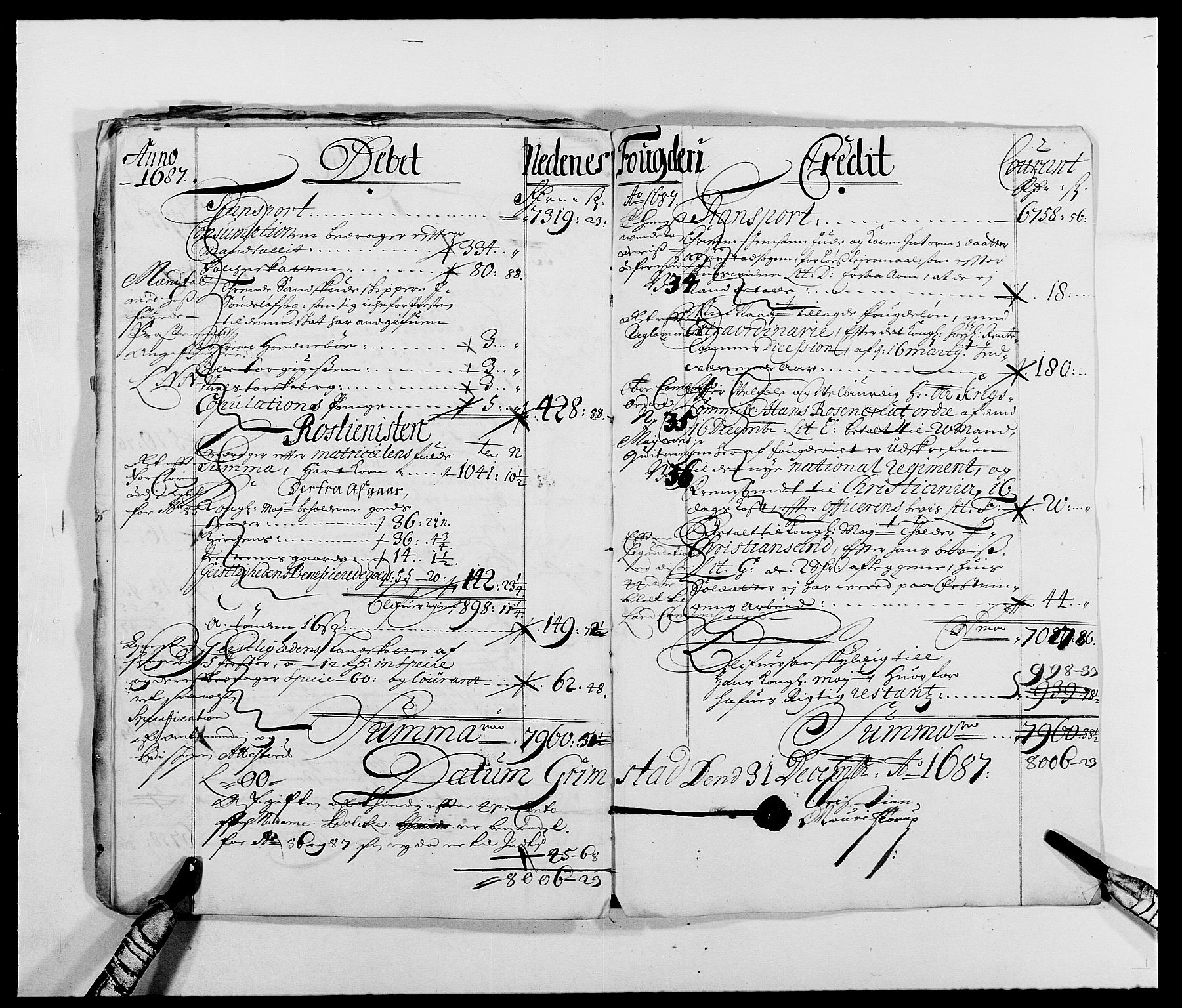 Rentekammeret inntil 1814, Reviderte regnskaper, Fogderegnskap, AV/RA-EA-4092/R39/L2307: Fogderegnskap Nedenes, 1684-1689, p. 38