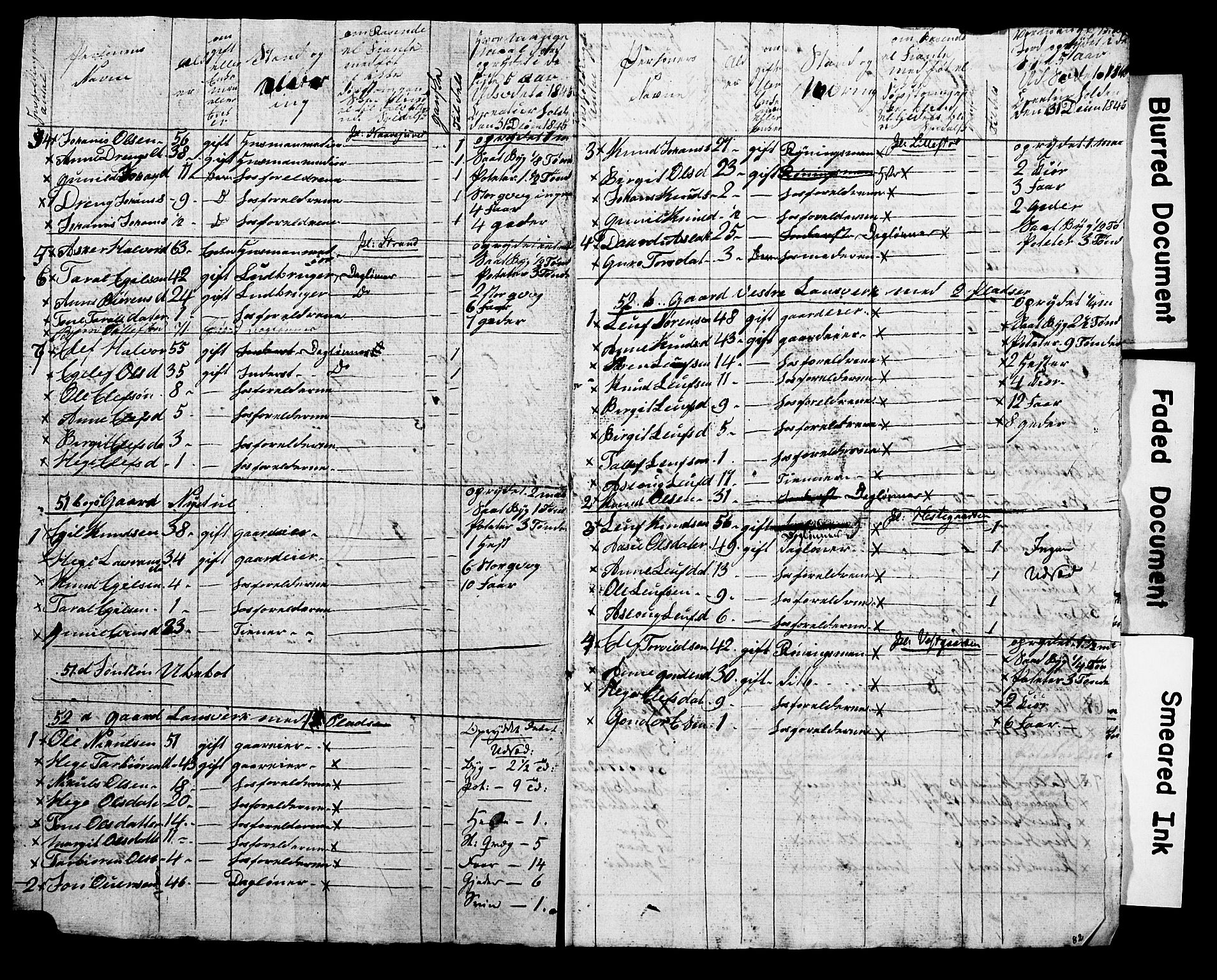 , Census 1845 for Kviteseid, 1845, p. 29