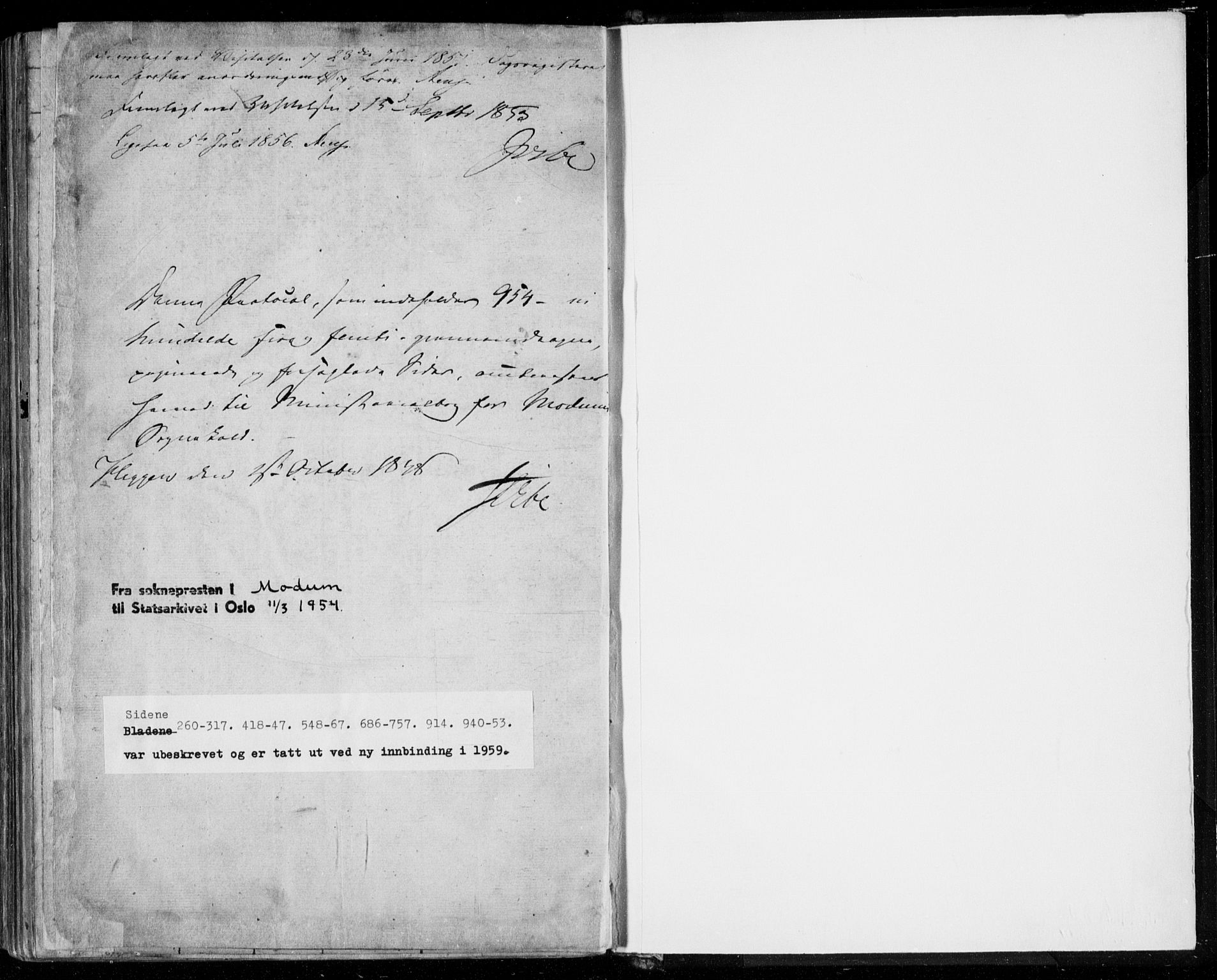 Modum kirkebøker, SAKO/A-234/F/Fa/L0008: Parish register (official) no. 8, 1851-1859