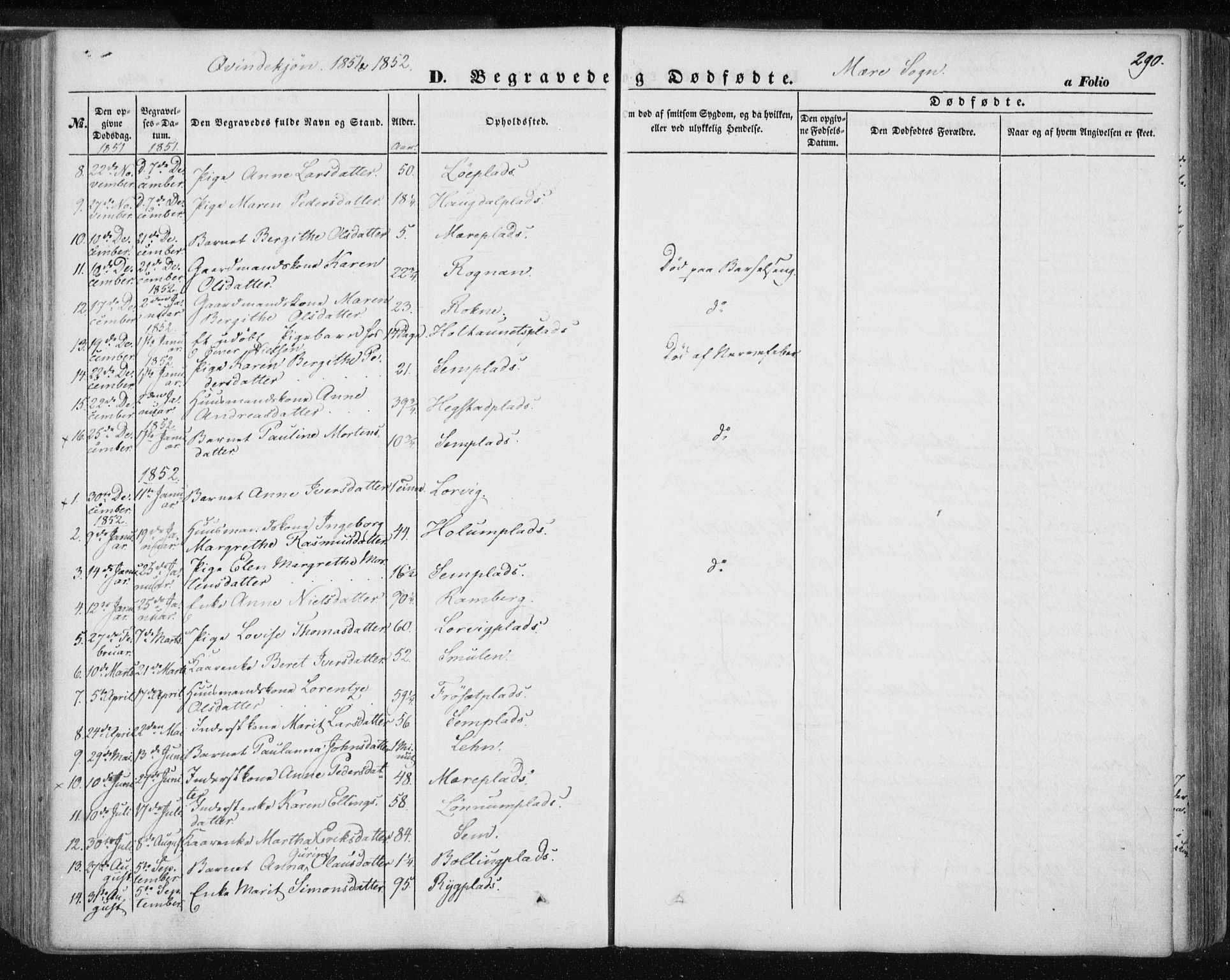 Ministerialprotokoller, klokkerbøker og fødselsregistre - Nord-Trøndelag, SAT/A-1458/735/L0342: Parish register (official) no. 735A07 /1, 1849-1862, p. 290