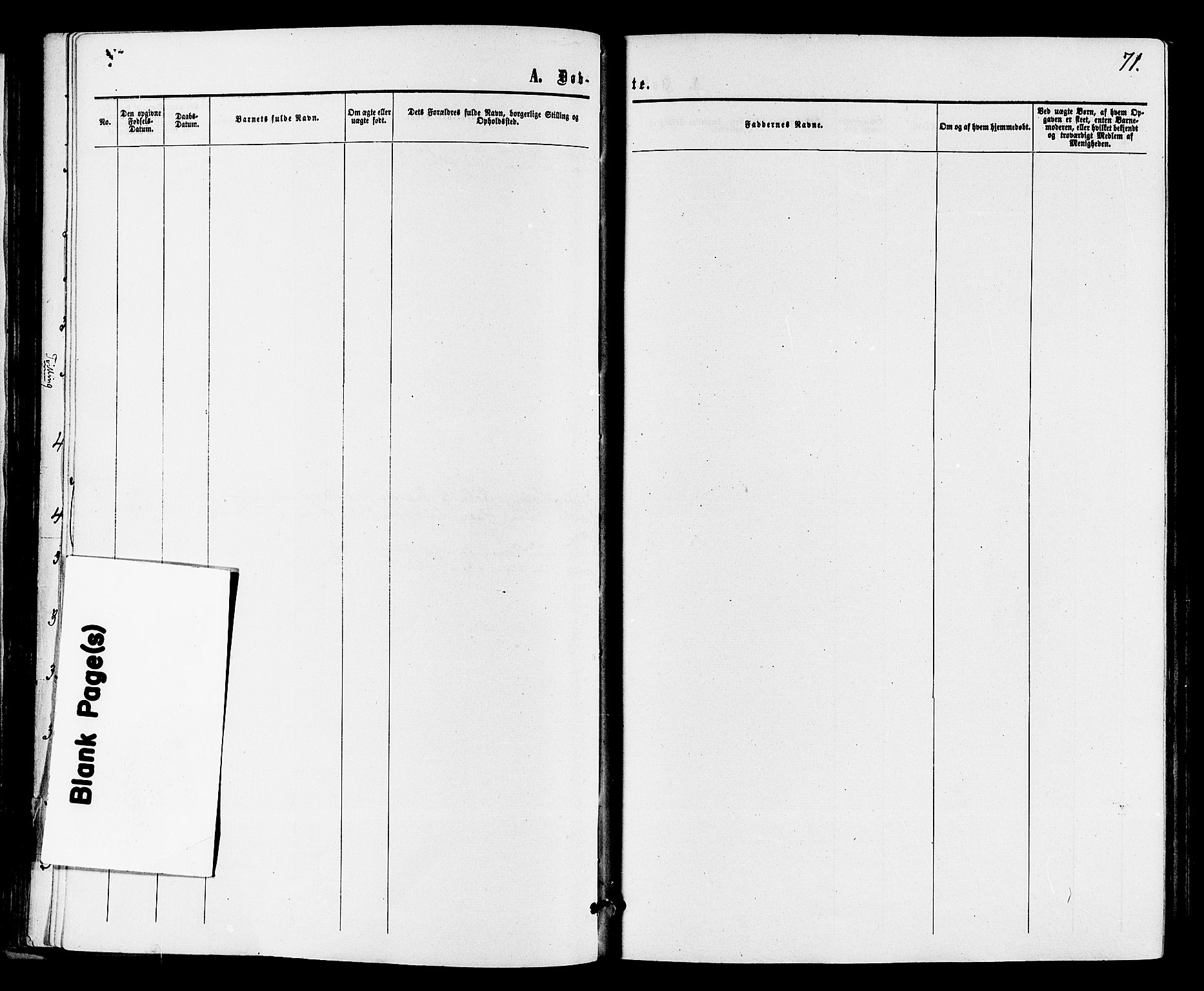 Holmestrand kirkebøker, AV/SAKO-A-346/F/Fa/L0003: Parish register (official) no. 3, 1867-1879, p. 71